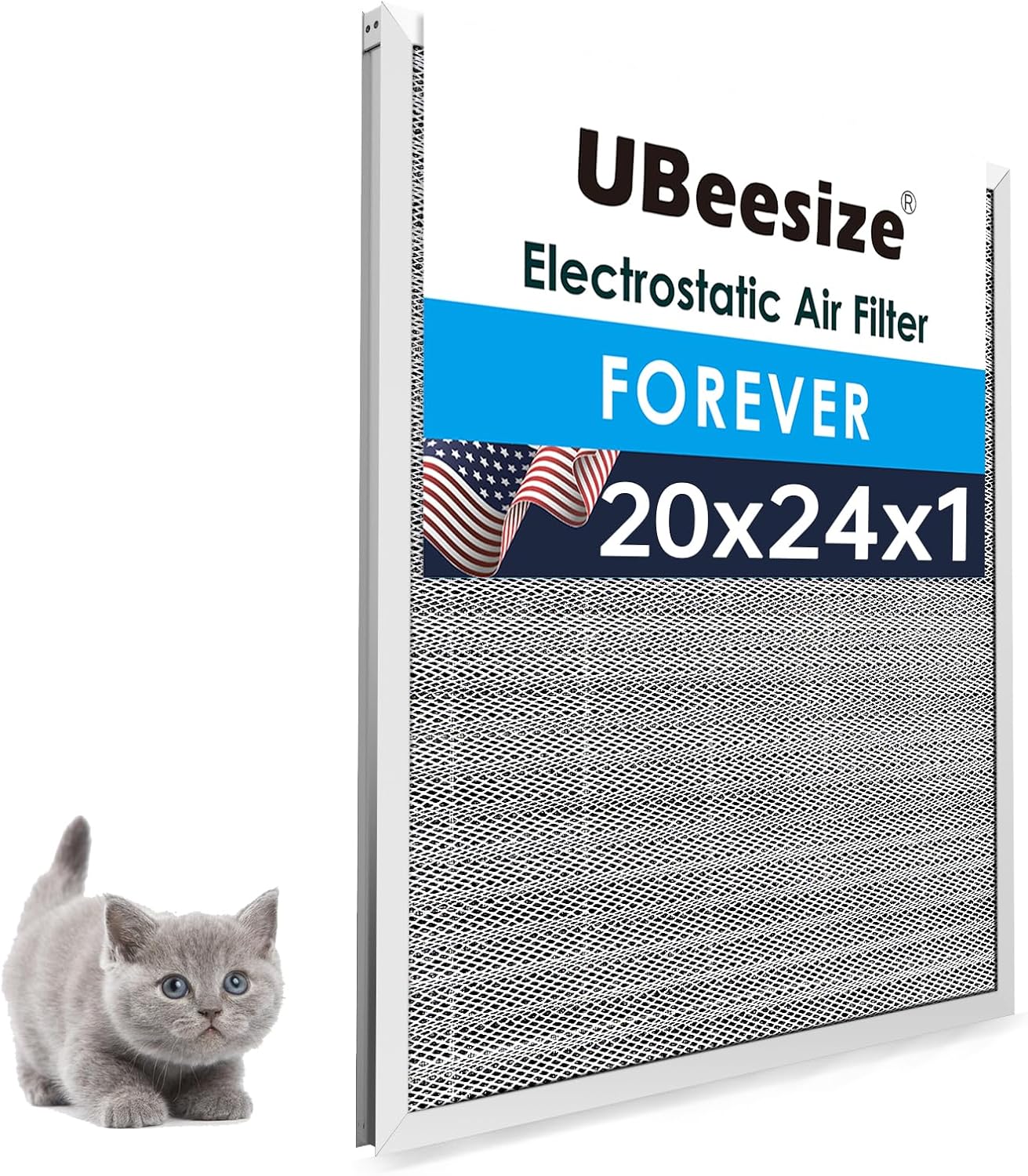 UBeesize Reusable Electrostatic Air Filter for HVAC Systems