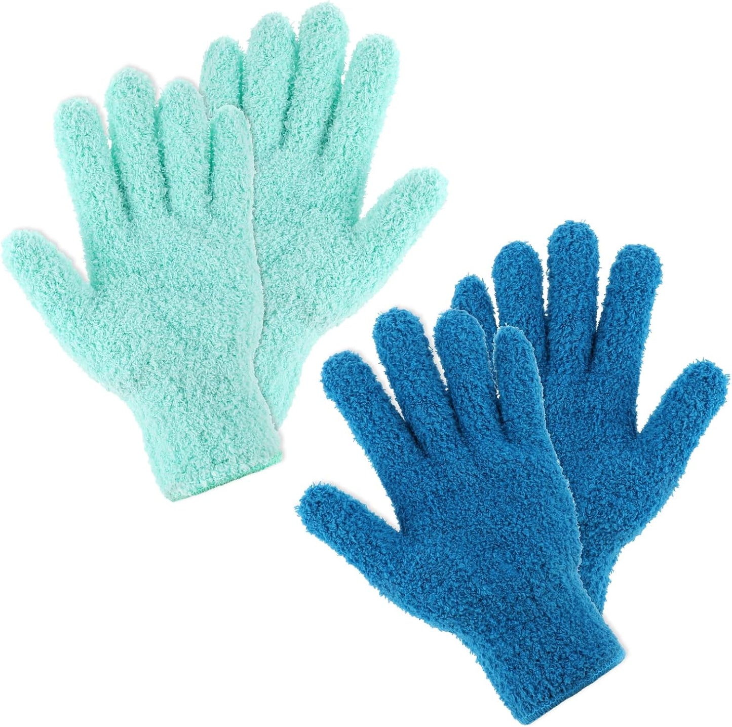 4pc Microfiber Dusting Gloves: Reusable & Multi-Purpose!