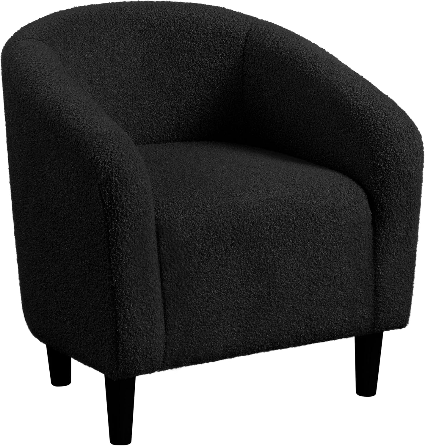 Yaheetech Accent Barrel Chair: Cozy Boucle Fabric Armchair