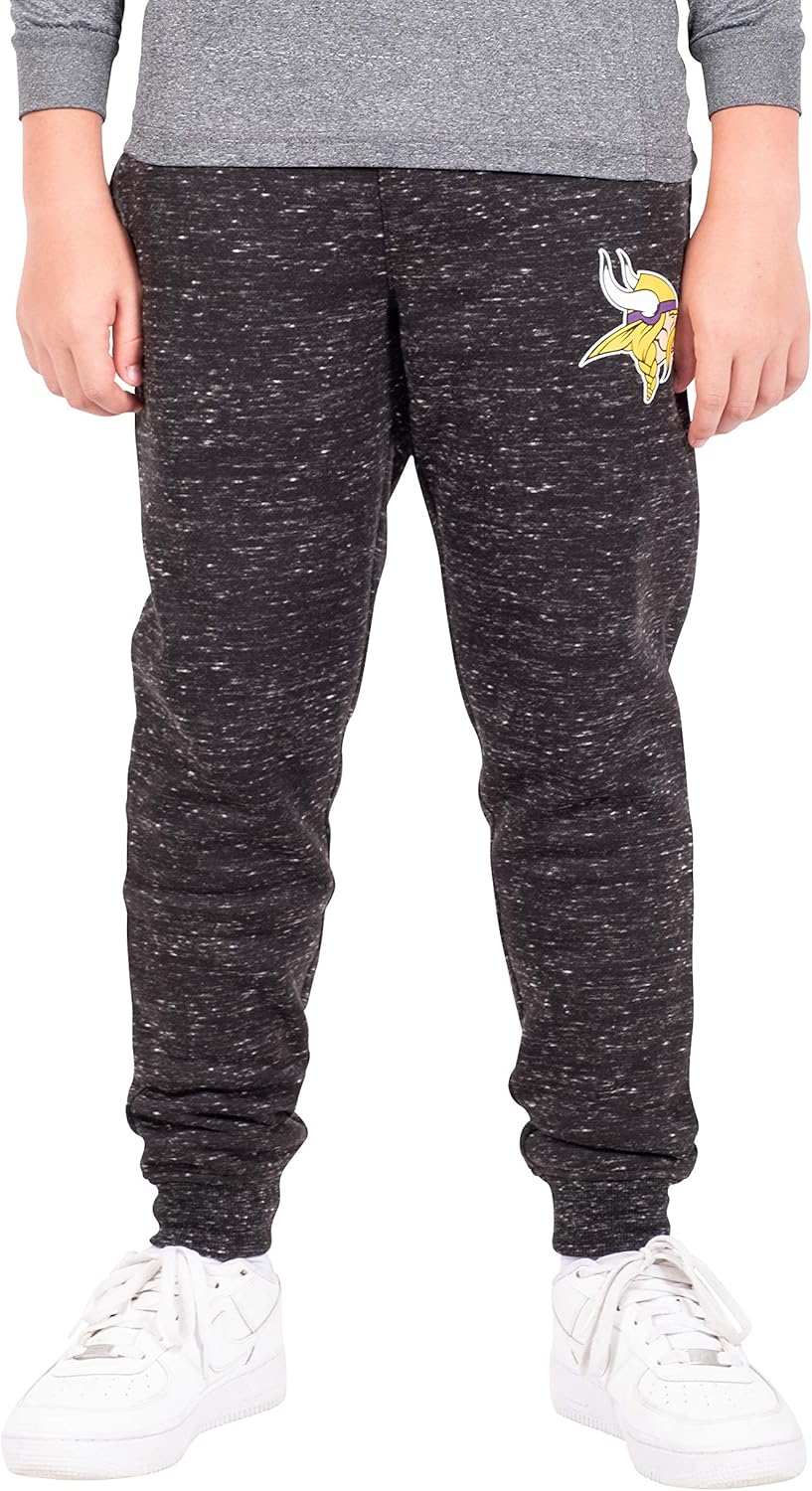 Ultra Game NFL Black Snow Fleece Jogger Sweatpants for Comfort