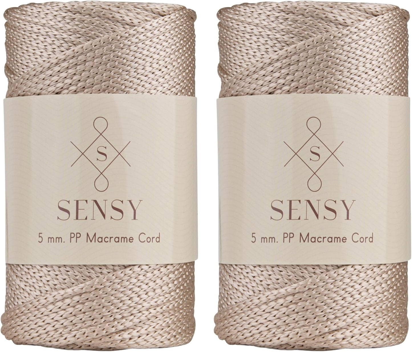 Sensy Premium 5mm Polyester Rope for Macrame and Crochet Projects