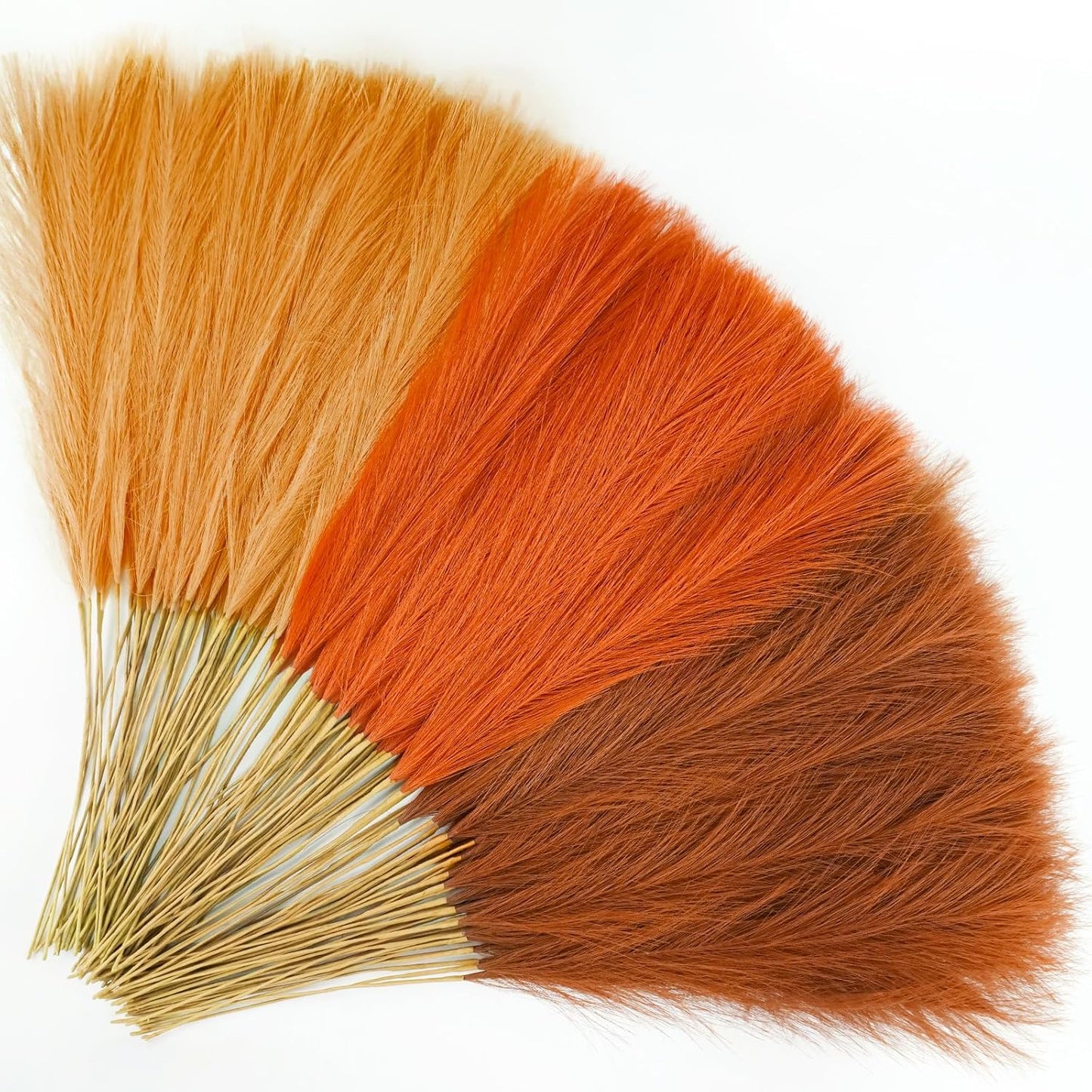 150pcs Orange Pampas Grass for Stunning Fall Decor Arrangements