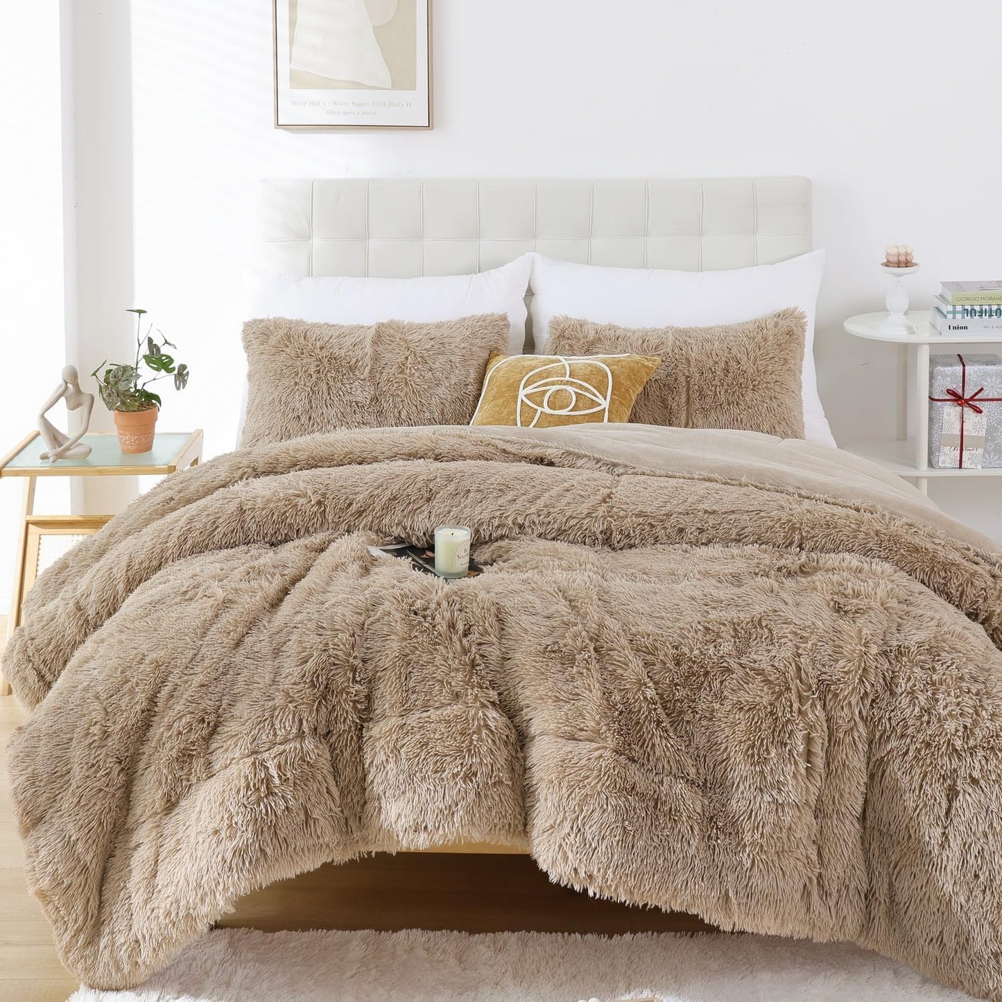 Smoofy Fluffy Full Size Comforter Set for Cozy All Seasons