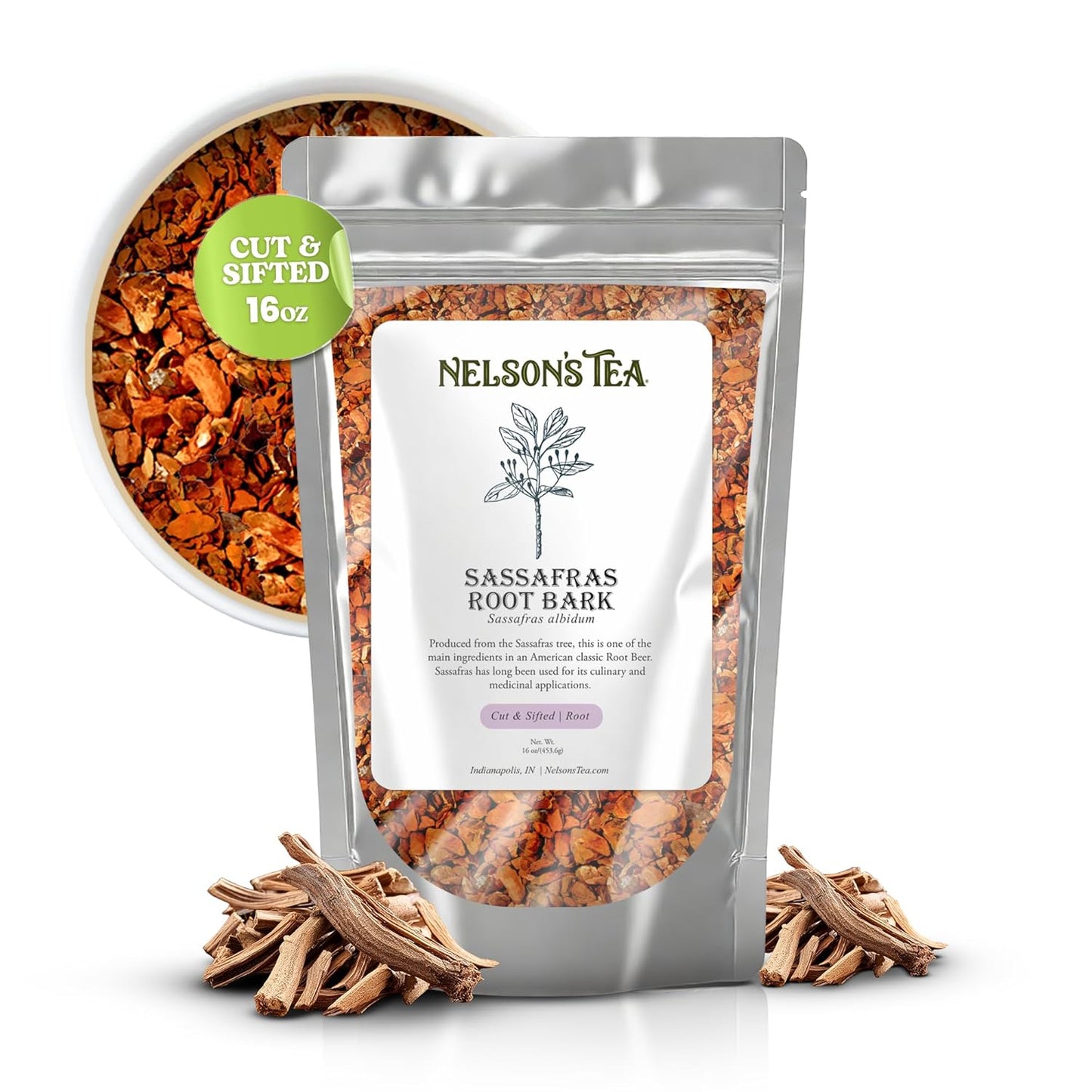 Sassafras Root Bark Cut & Sifted for Authentic Flavor Experience