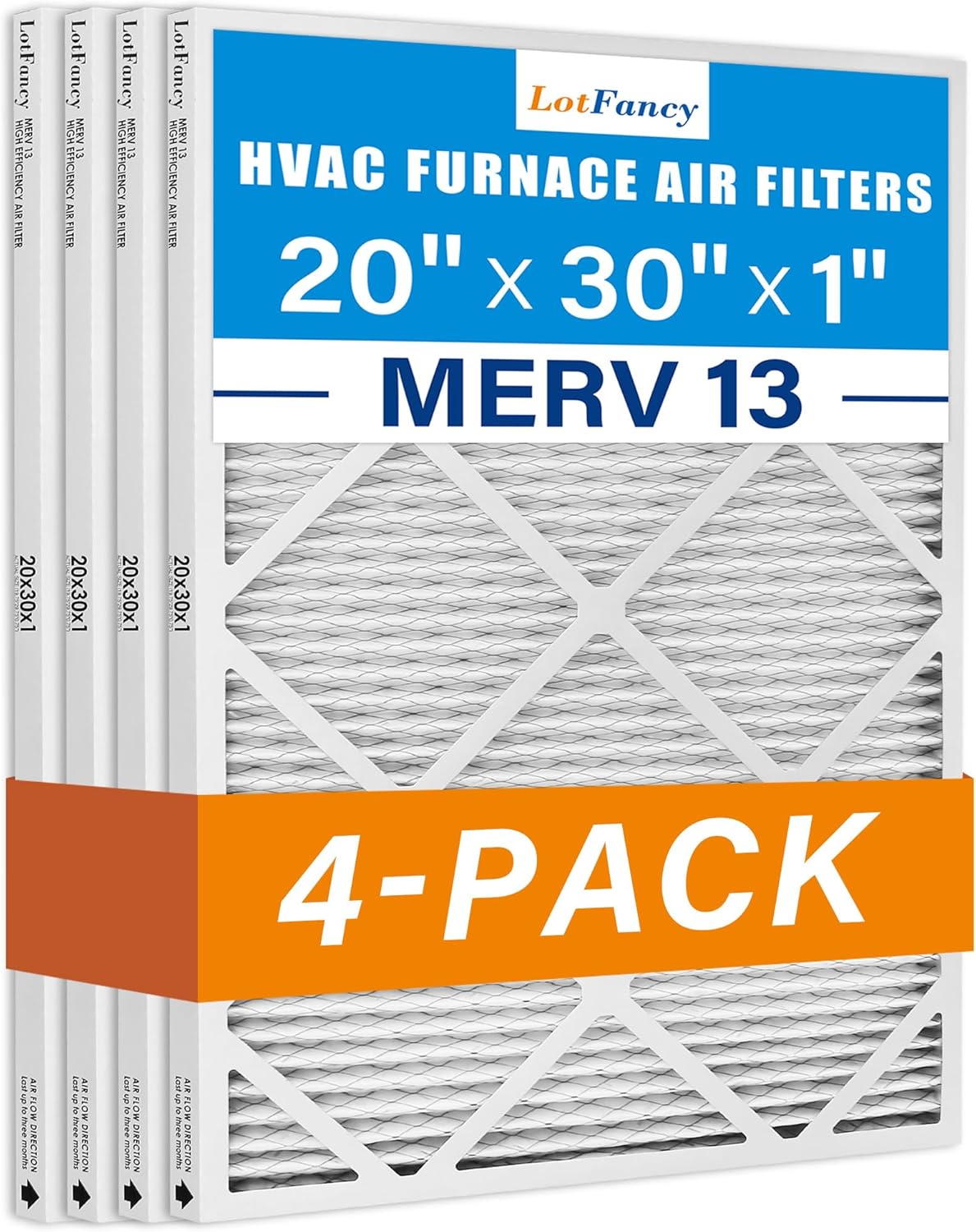LotFancy 20x30x1 Air Filter MERV 13 for Pet Smoke Defense