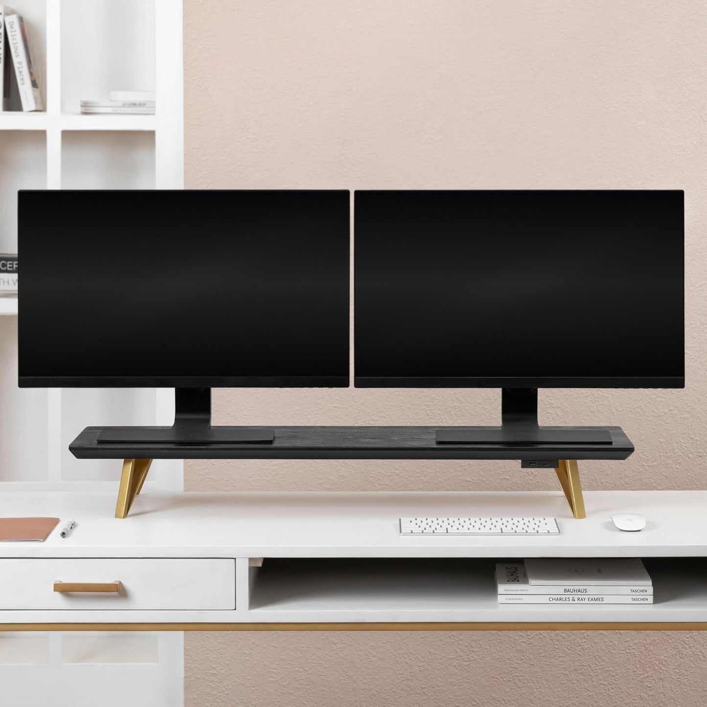Ergonomic Monitor Stand for Desk - Space-Saving Riser Solution