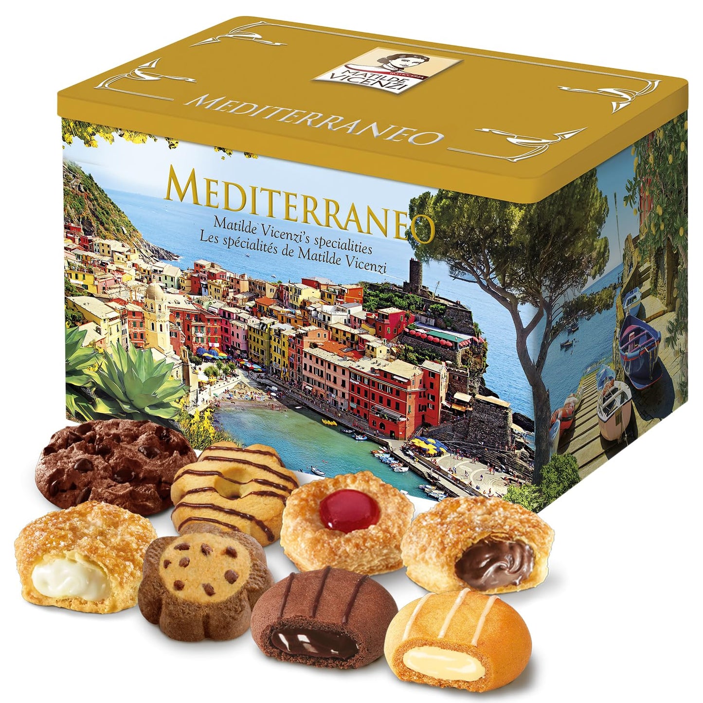 Matilde Vicenzi Mediterraneo Gift Tin - Italian Pastries Assortment
