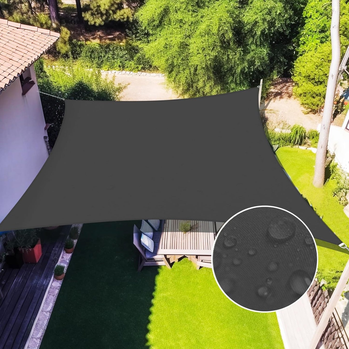 Waterproof Sun Shade Sail Canopy for Outdoor Patio and Garden