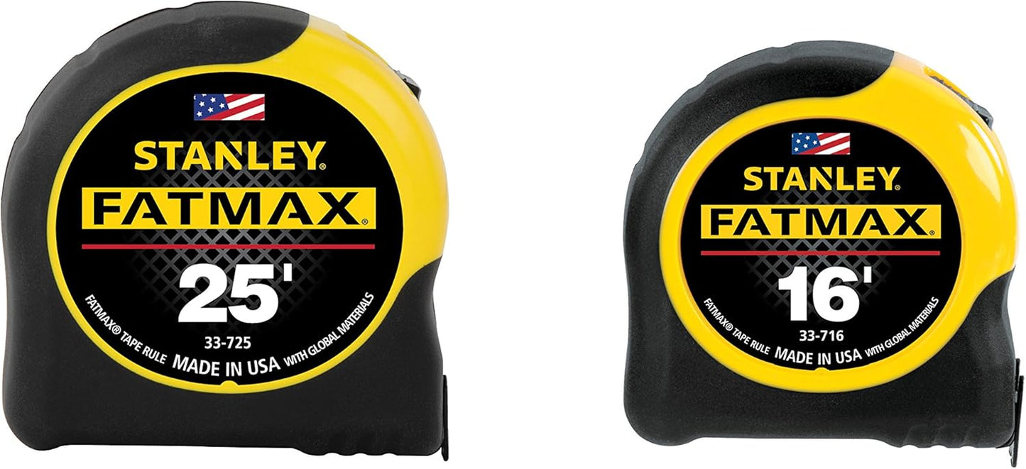Stanley 25ft & 16ft Value Pack Tape Measurers for Precision Work