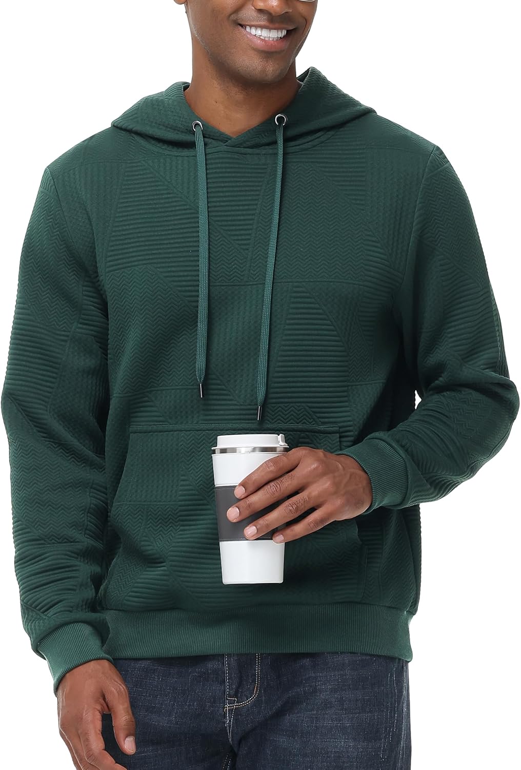Geometric Texture Hoodie for Men by Satankud