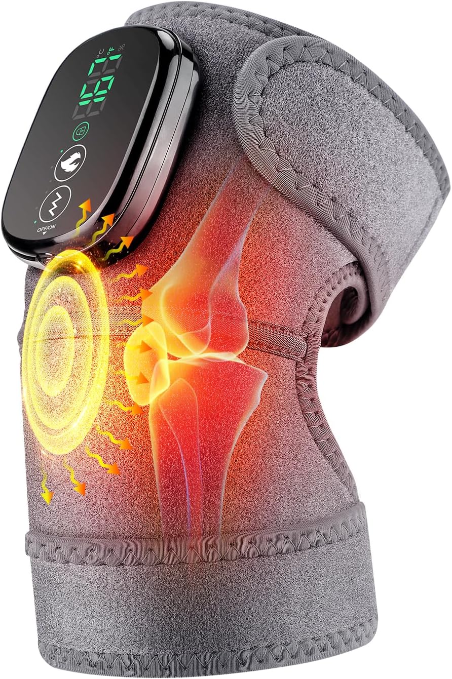 YUANBO Cordless Heated Knee Massager for Pain Relief and Comfort