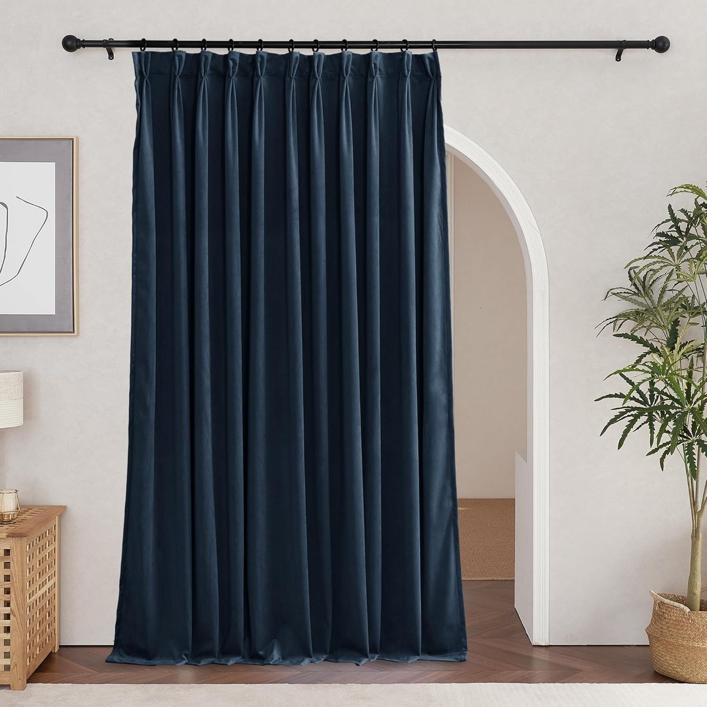 RYB Home Navy Blackout Curtains Set - Soundproof & Stylish!