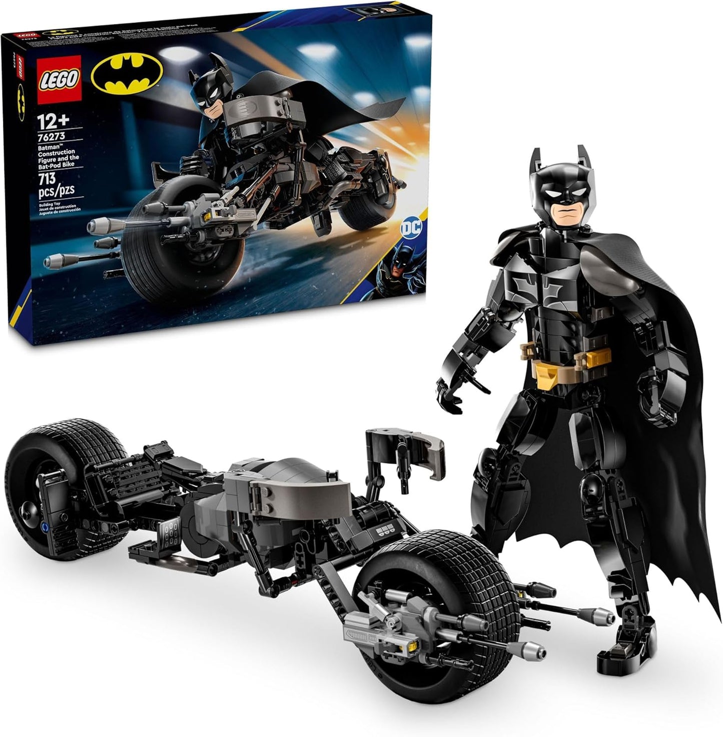 LEGO DC Batman Construction Figure & Bat-Pod Bike for Kids