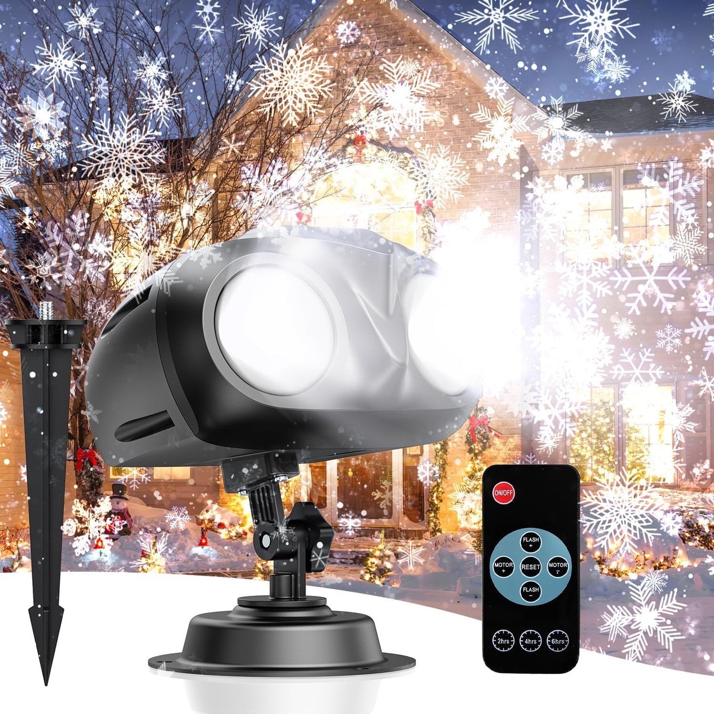 Remote Control Snowflake Projector: Light Up your Christmas!