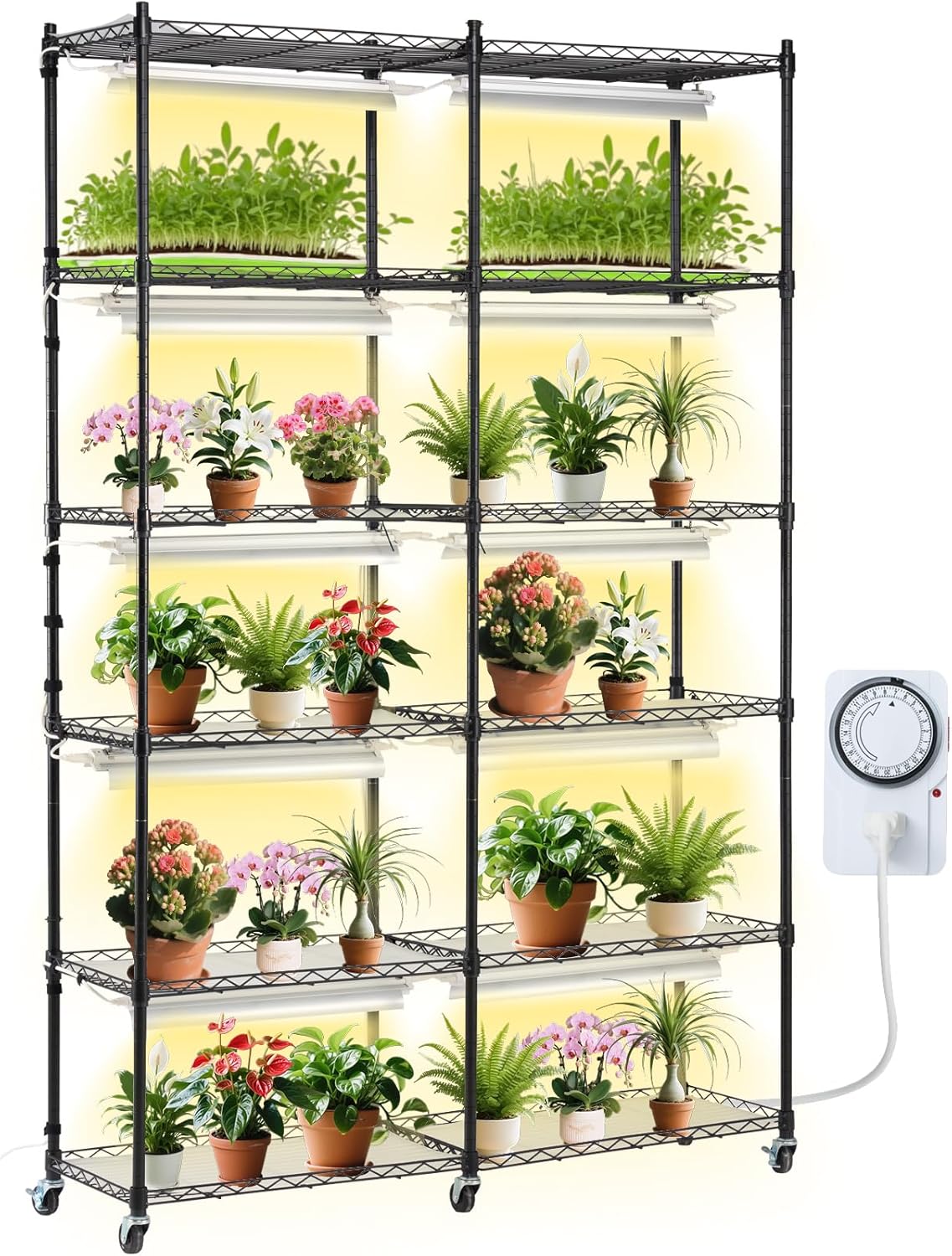 VEVOR Plant Stand with Grow Light for Indoor Gardening Needs