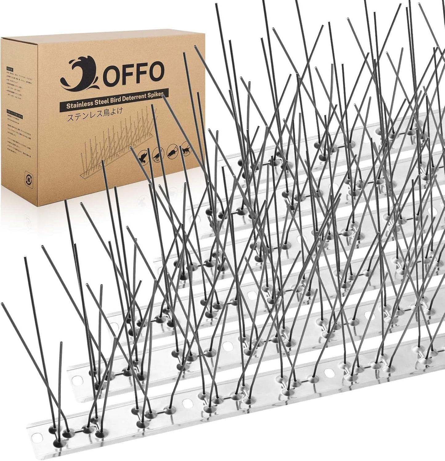 OFFO Bird Spikes Pre-Assembled for Pigeons and Other Birds