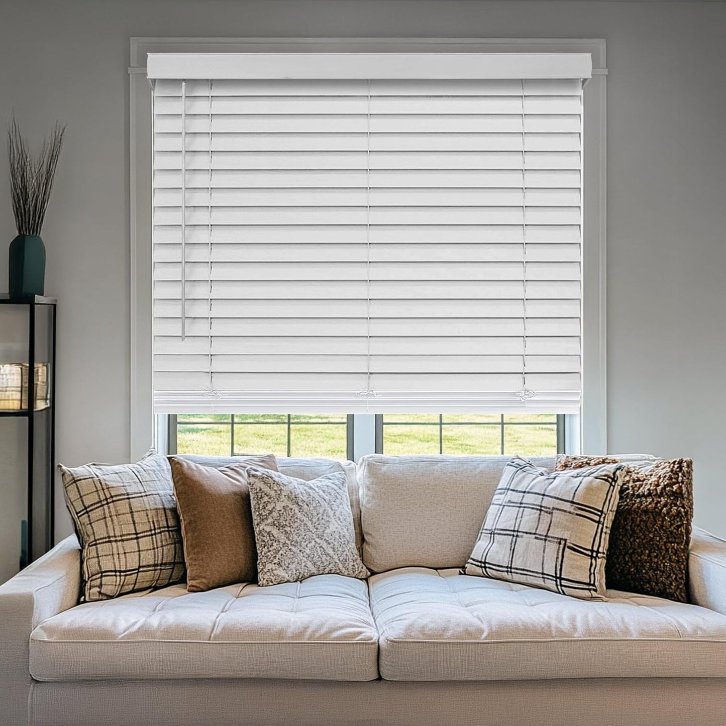 Chicology 2in Cordless Faux Wood Blinds for Modern Homes
