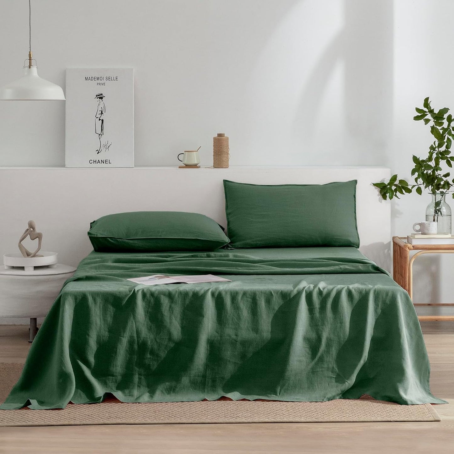 EVERLY Linen King Size Sheets Set for Comfortable Sleep