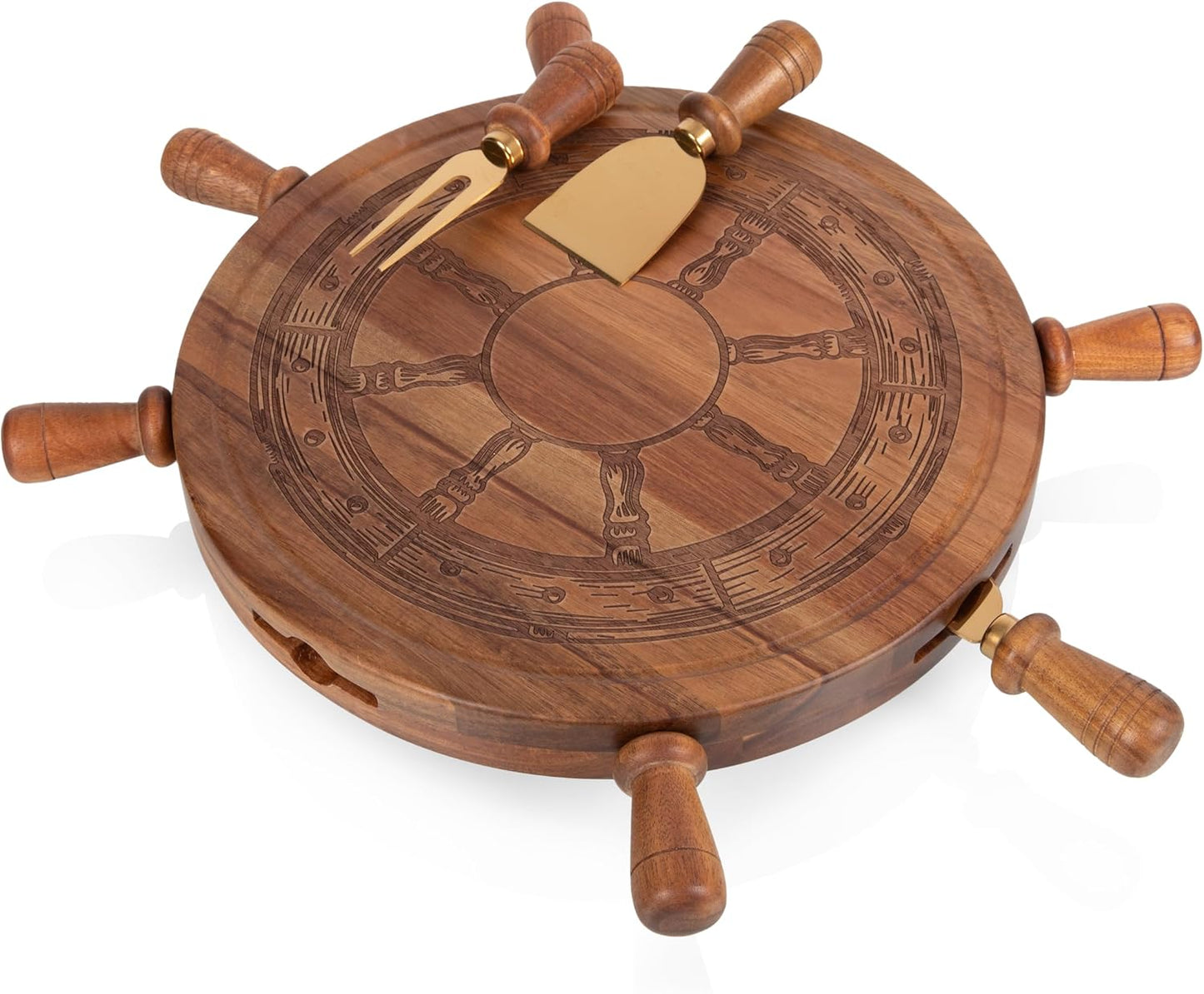 Helmsman Lazy Susan Cheese Board Set for Easy Sharing