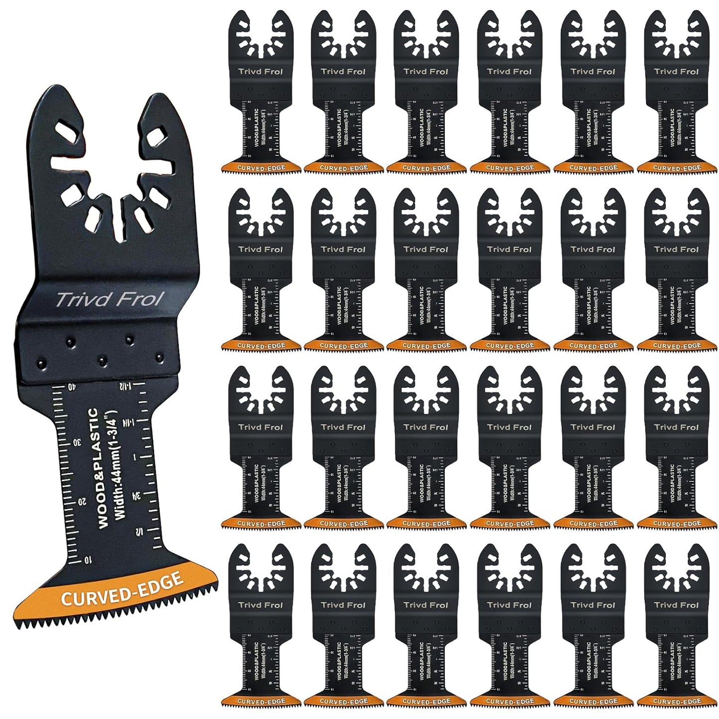 Trivd Frol 100Pcs Curved-Edge Oscillating Tool Blades