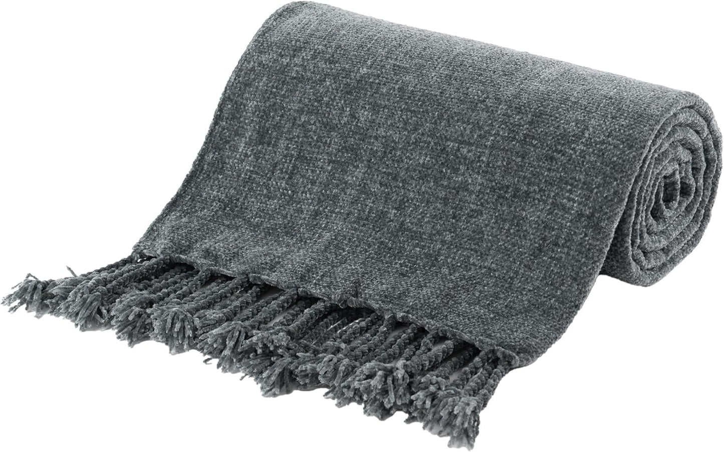 BATTILO HOME Dark Gray Throw Blanket for Couch Bed Sofa