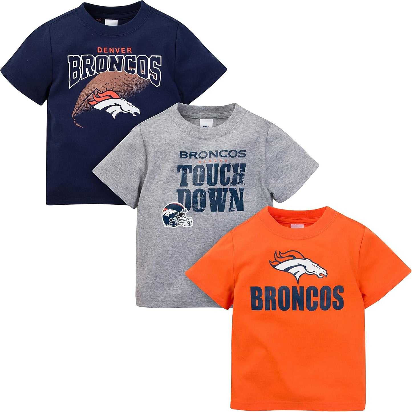 Gerber Unisex Baby NFL 3 Pack Short Sleeve Team Fan Tee Shirt