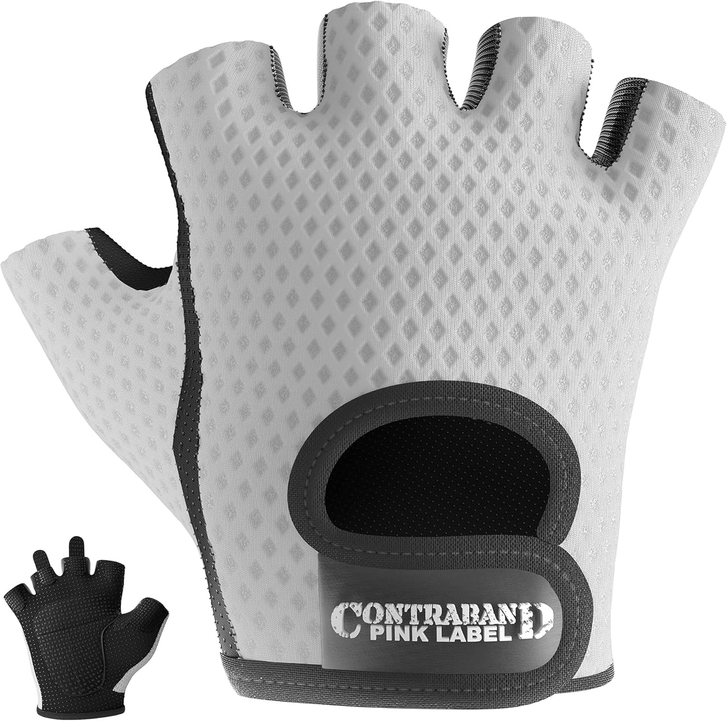 Designer Workout Gloves: Low Sweat Diamond Mesh & Silicone Palm