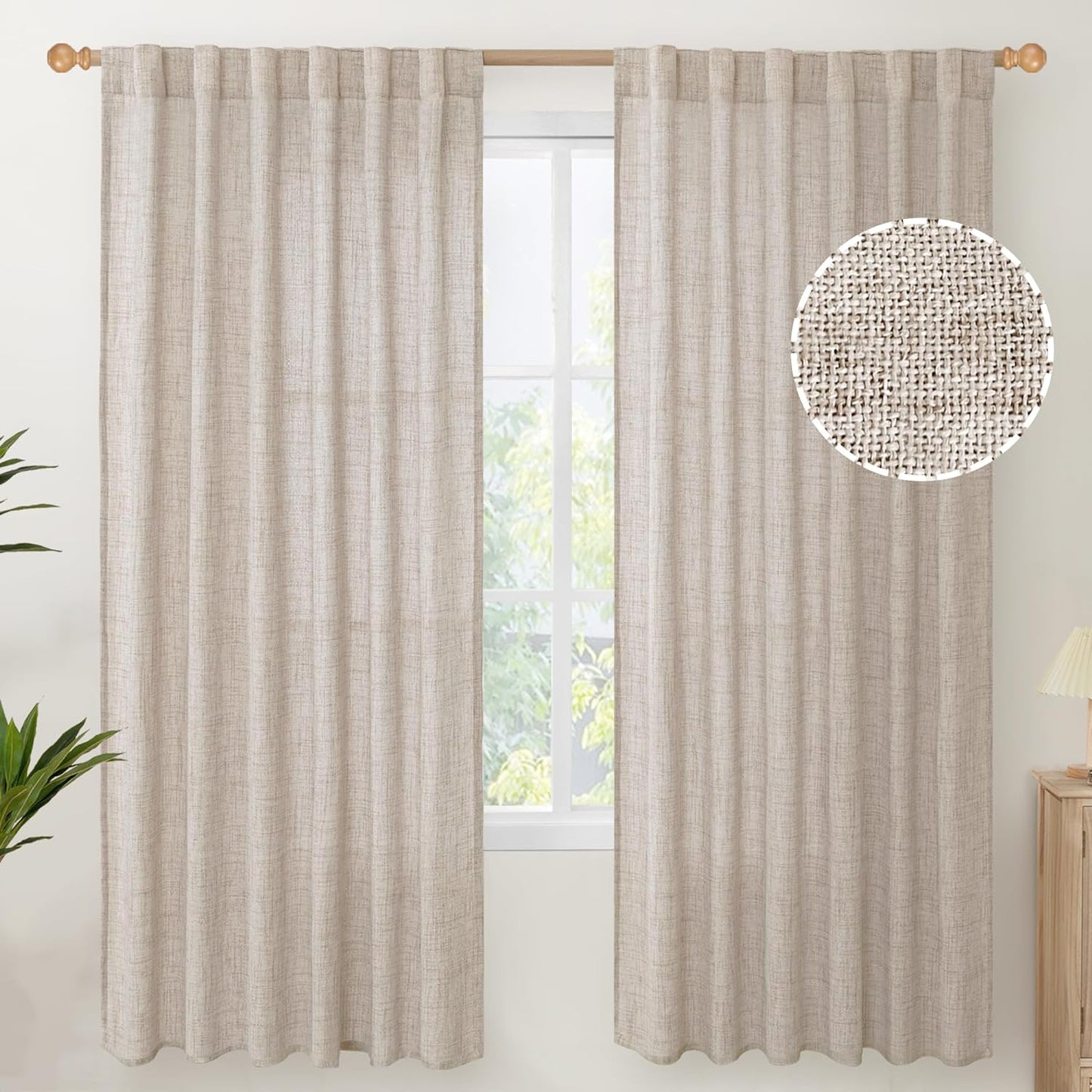 Light Filtering Linen Curtains by YoungsTex
