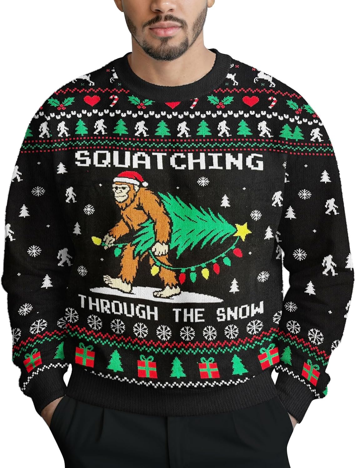 34HD Ugly Xmas Sweater for Men & Women - Funny Holiday Knit