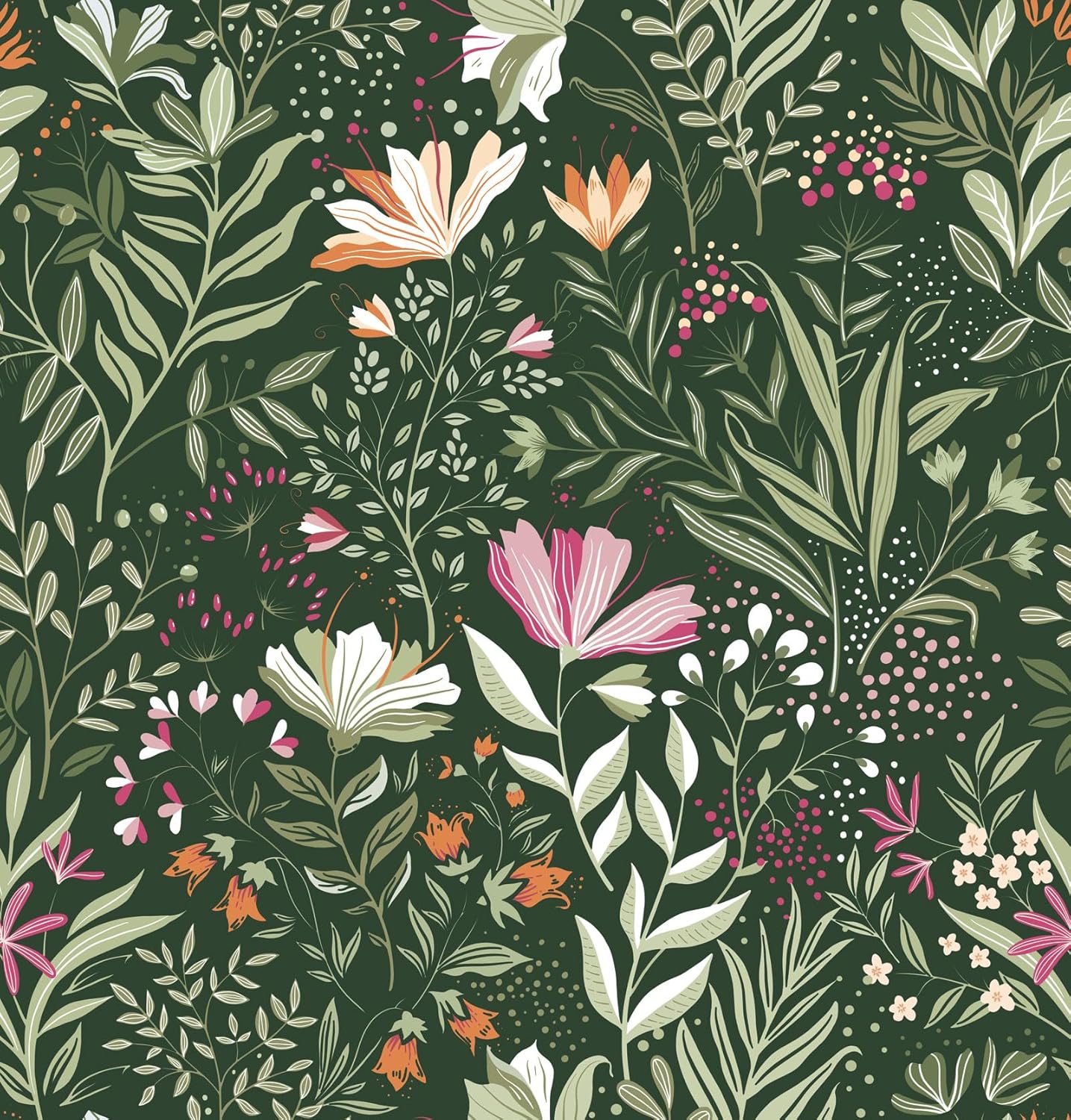 Floral Peel and Stick Wallpaper for a Boho Chic Home Decor