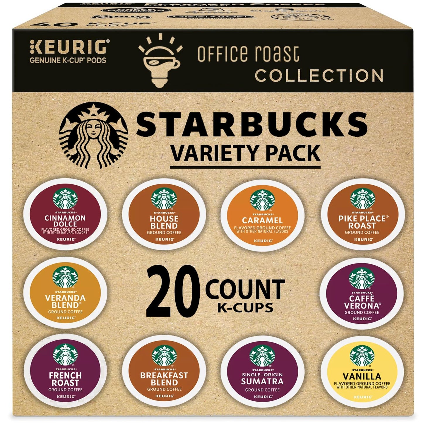 Office Roast 20 Count Flavored Coffee Sampler Pods