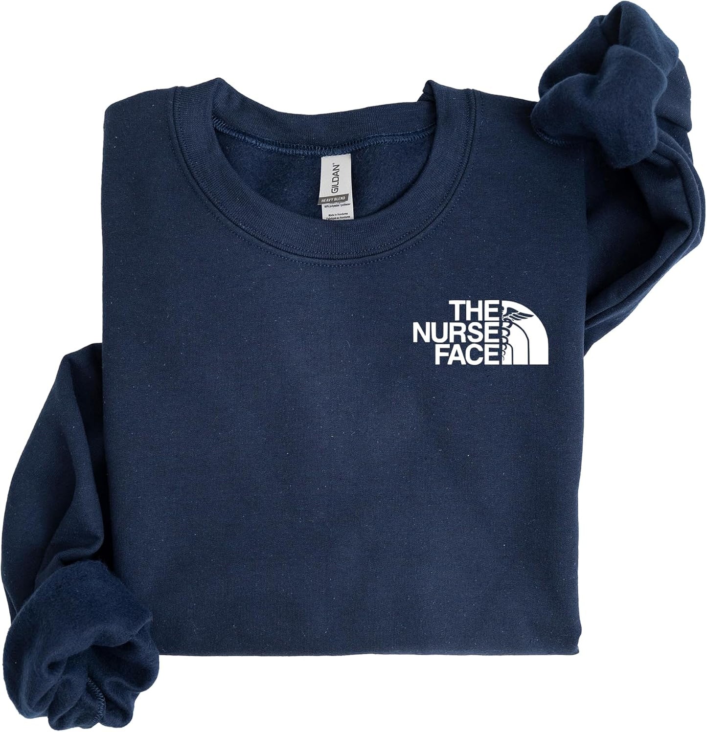 Nurse Face Graphic Sweatshirt - Cozy & Cool Design