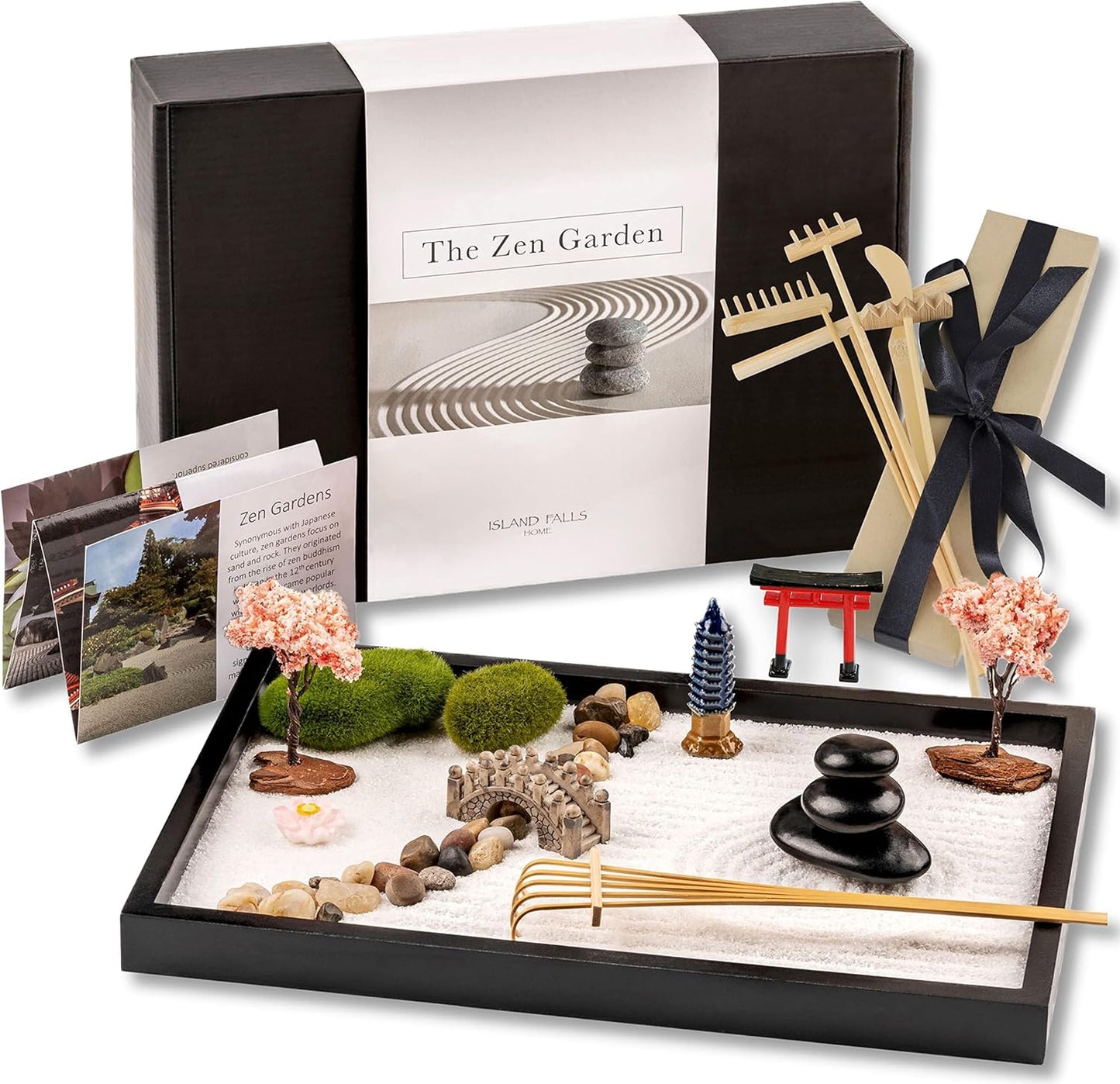 Zen Garden Kit for Home Office Desk - Beautiful Japanese Decor