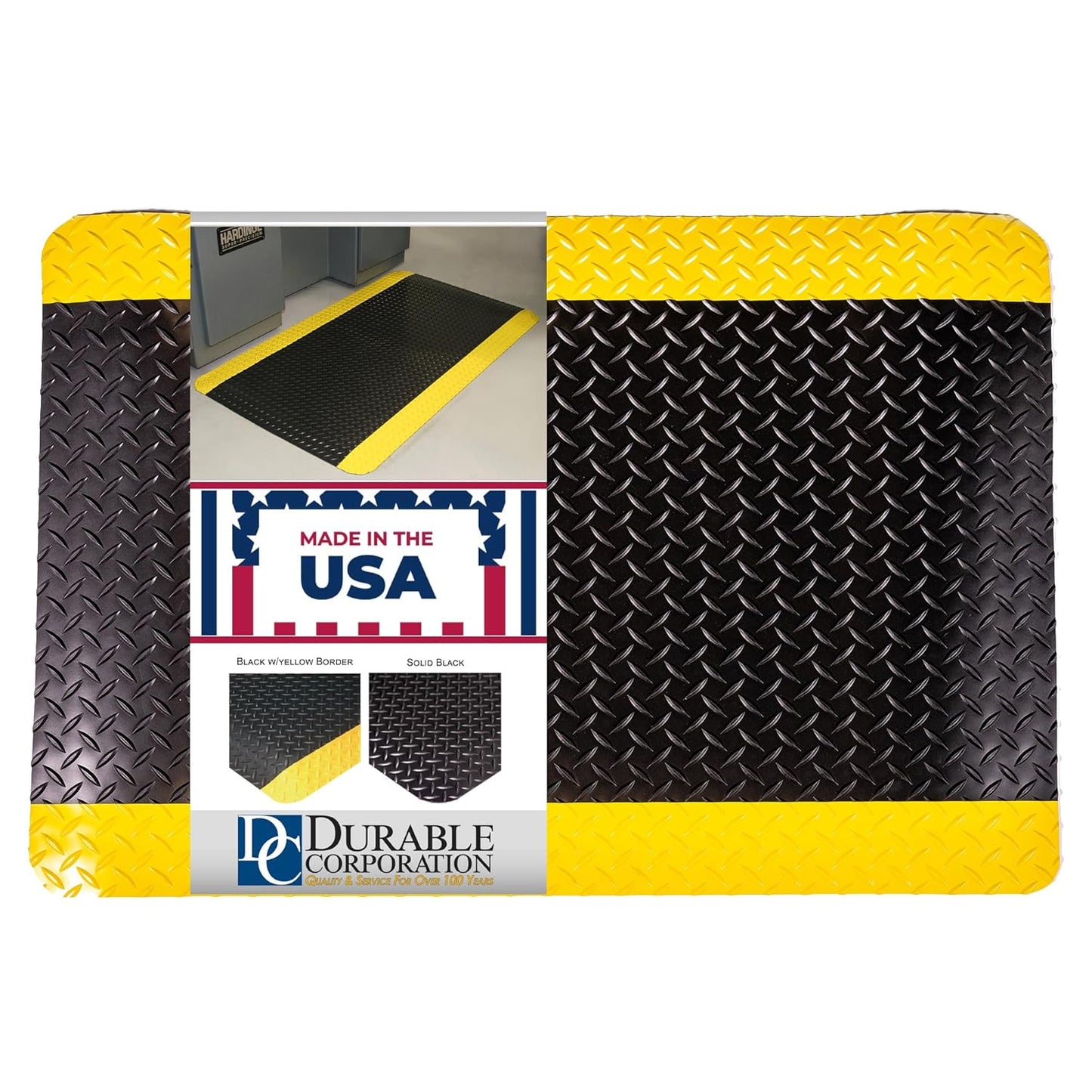 Durable Vinyl Diamond-Dek Sponge Industrial Floor Mat 3ft x 5ft
