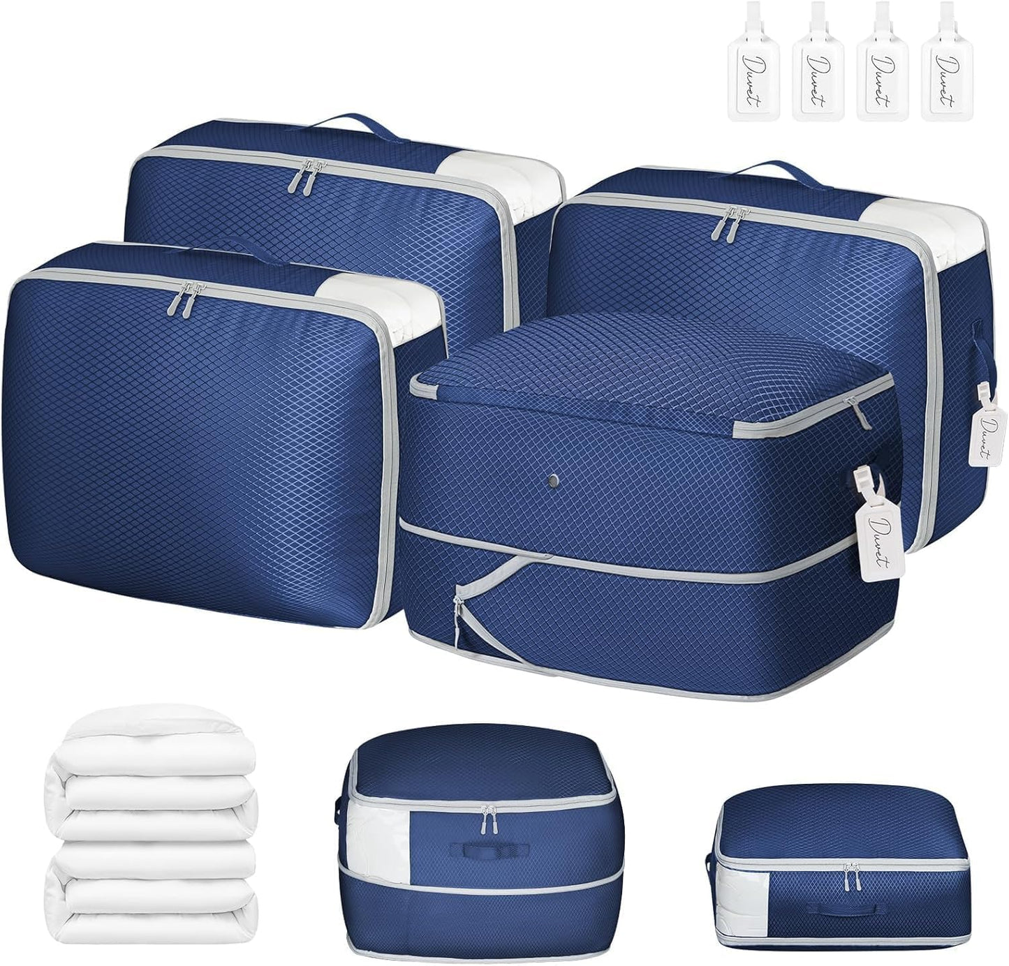 DIMJ Comforter Storage Bag 4 Pack for Bedding Organization