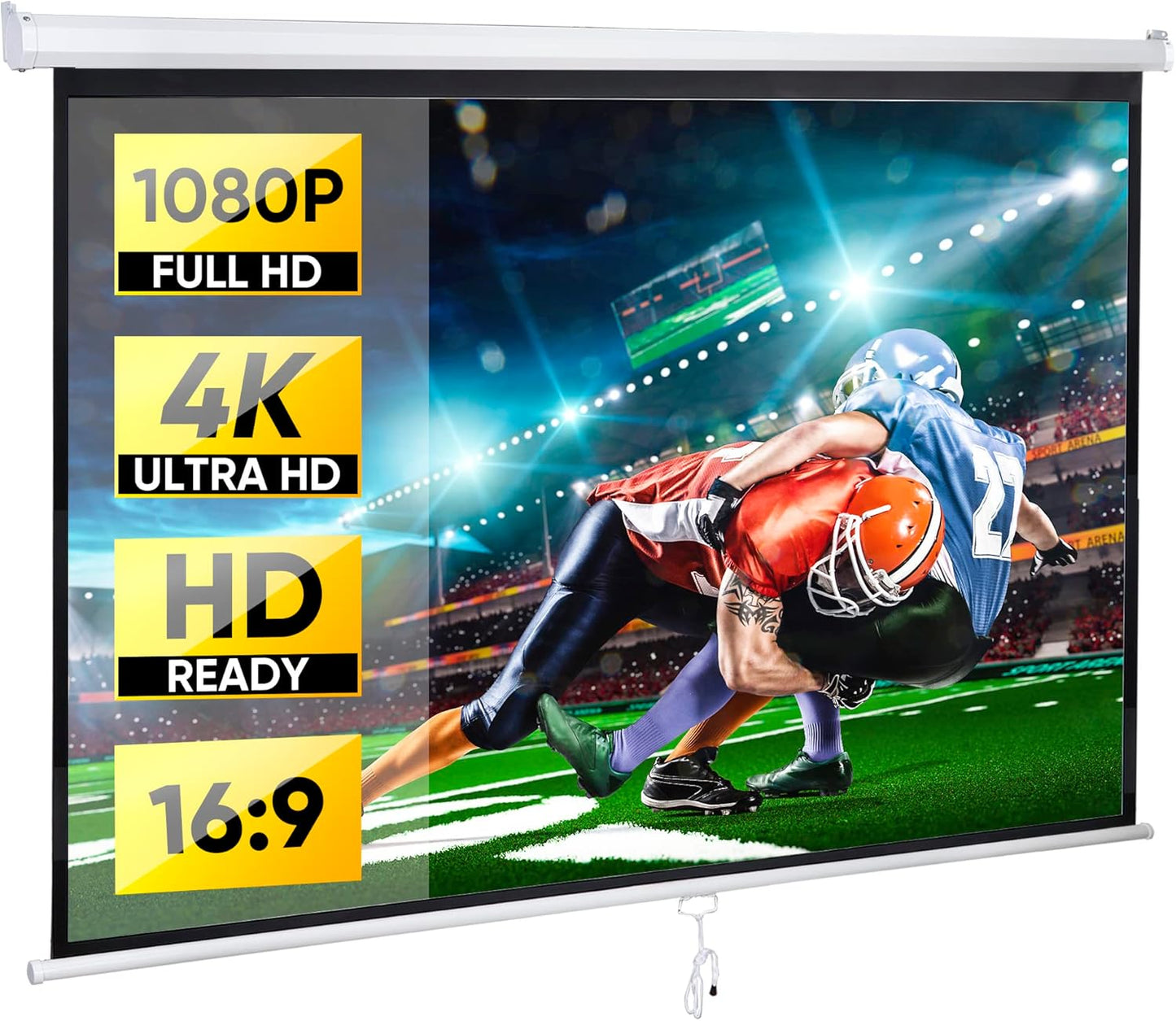 80 Inch HD Projection Screen for Indoor and Outdoor Use