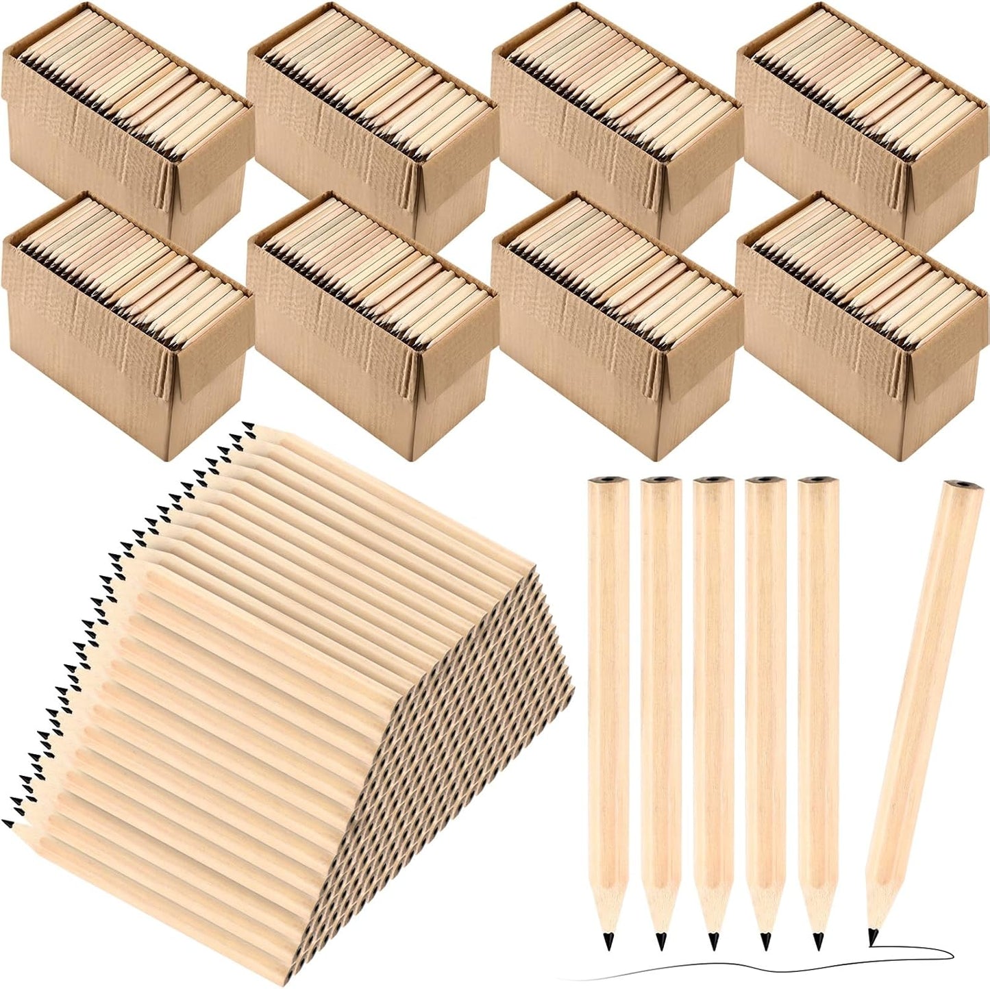 Yexiya Golf Pencils Bulk Half 2 HB Pre Sharpened Mini Pencils