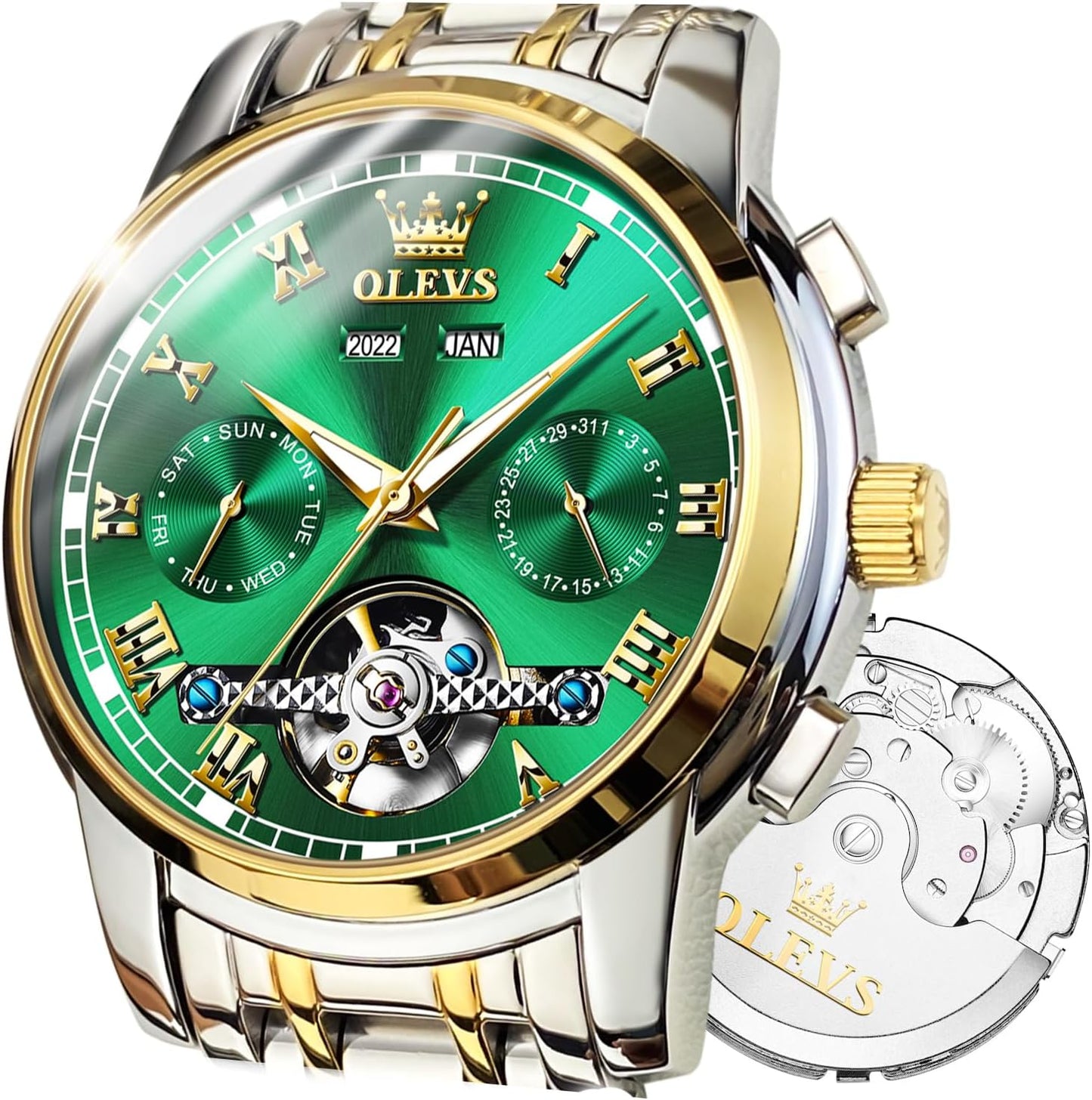Self-Winding Tourbillon Watch - No Battery, Classic Style