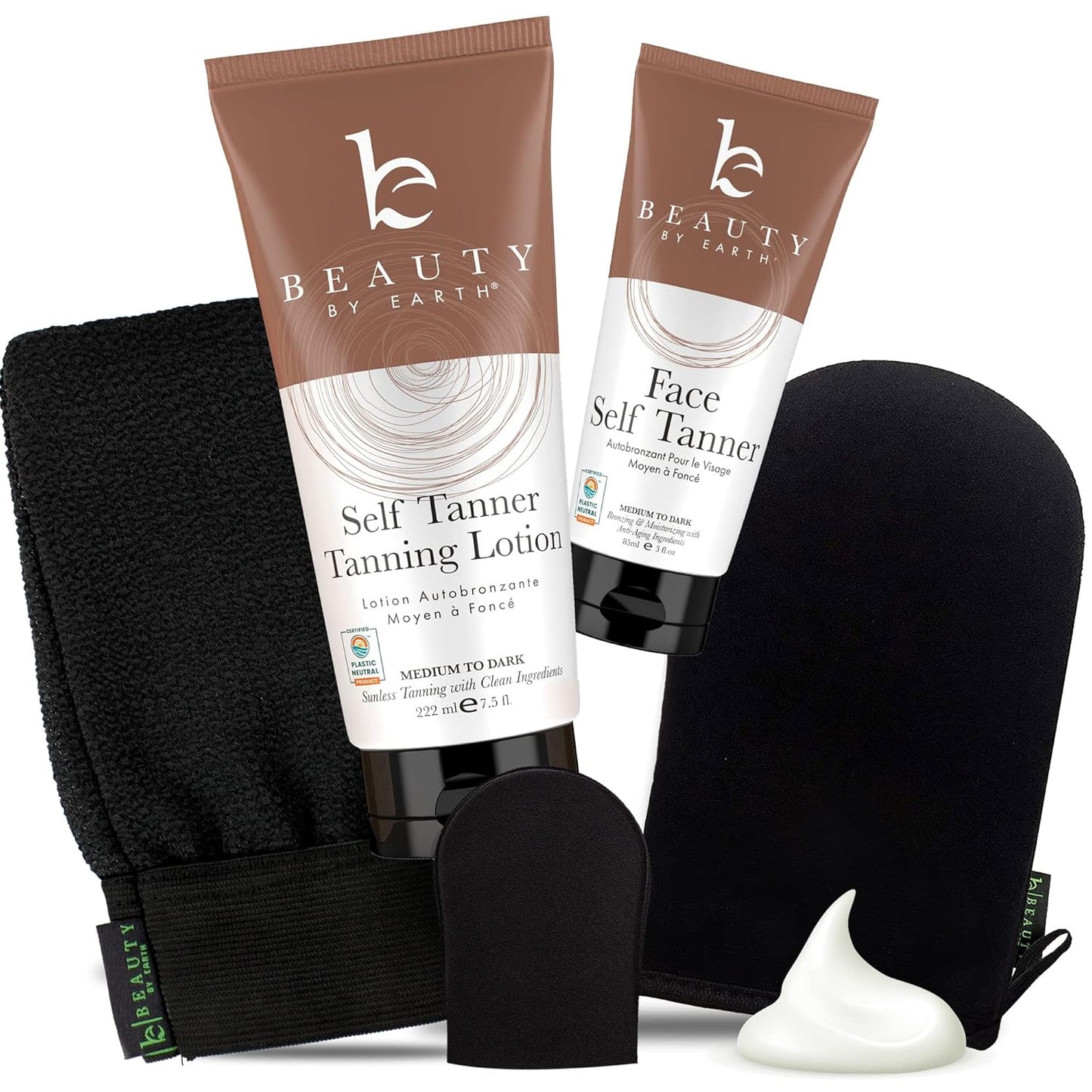 Self Tanner Kit for Flawless Natural Tan - Organic Ingredients