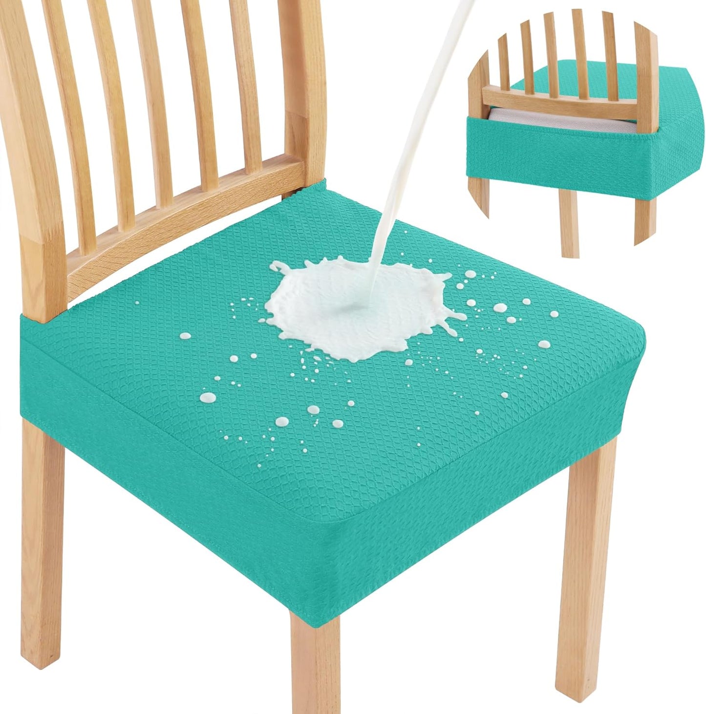 Smiry Waterproof Seat Covers for Dining Room Chairs Set of 6
