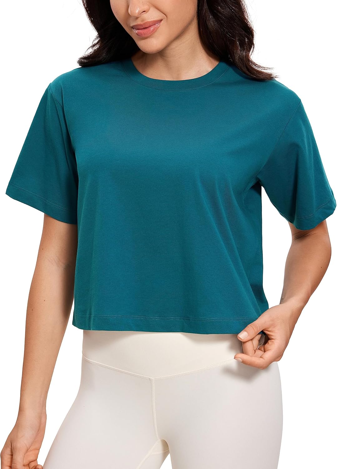 CRZ YOGA Loose Fit Crop Top: Casual Workout Essential