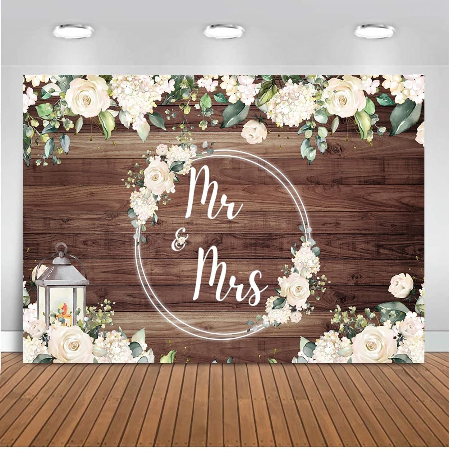10x6.5 ft Mr & Mrs Backdrop for Stunning Wedding Photos