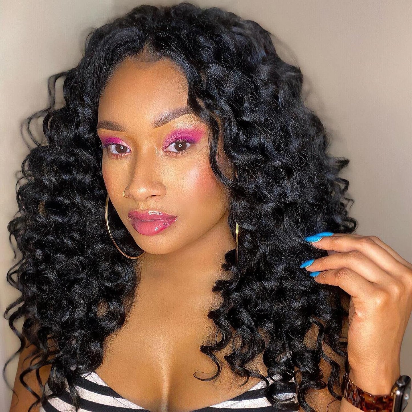 Toyotress Ocean Wave Crochet Hair - 16 Inch Natural Black Braids