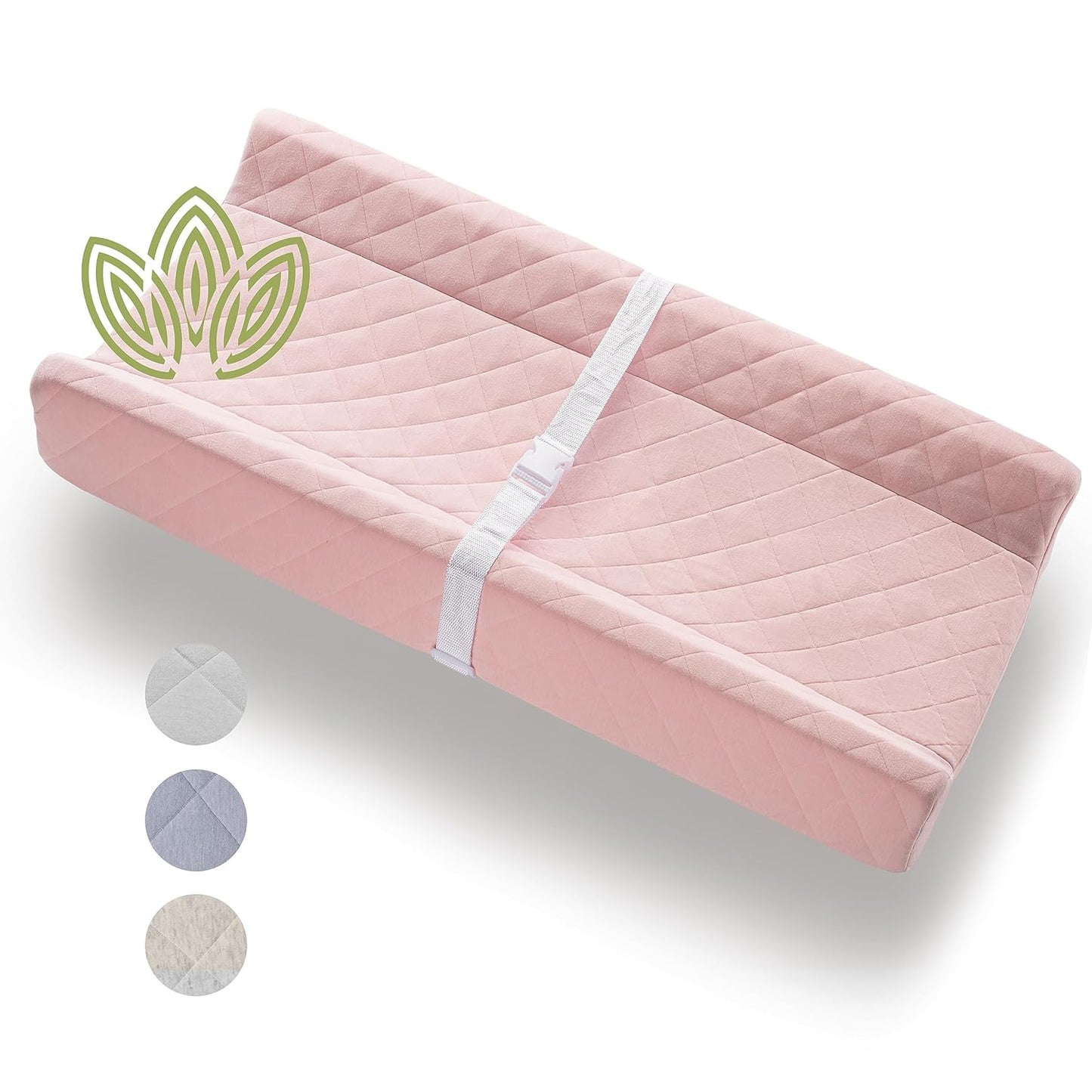 Organic Cotton Contoured Baby Changing Pad with Waterproof Foam