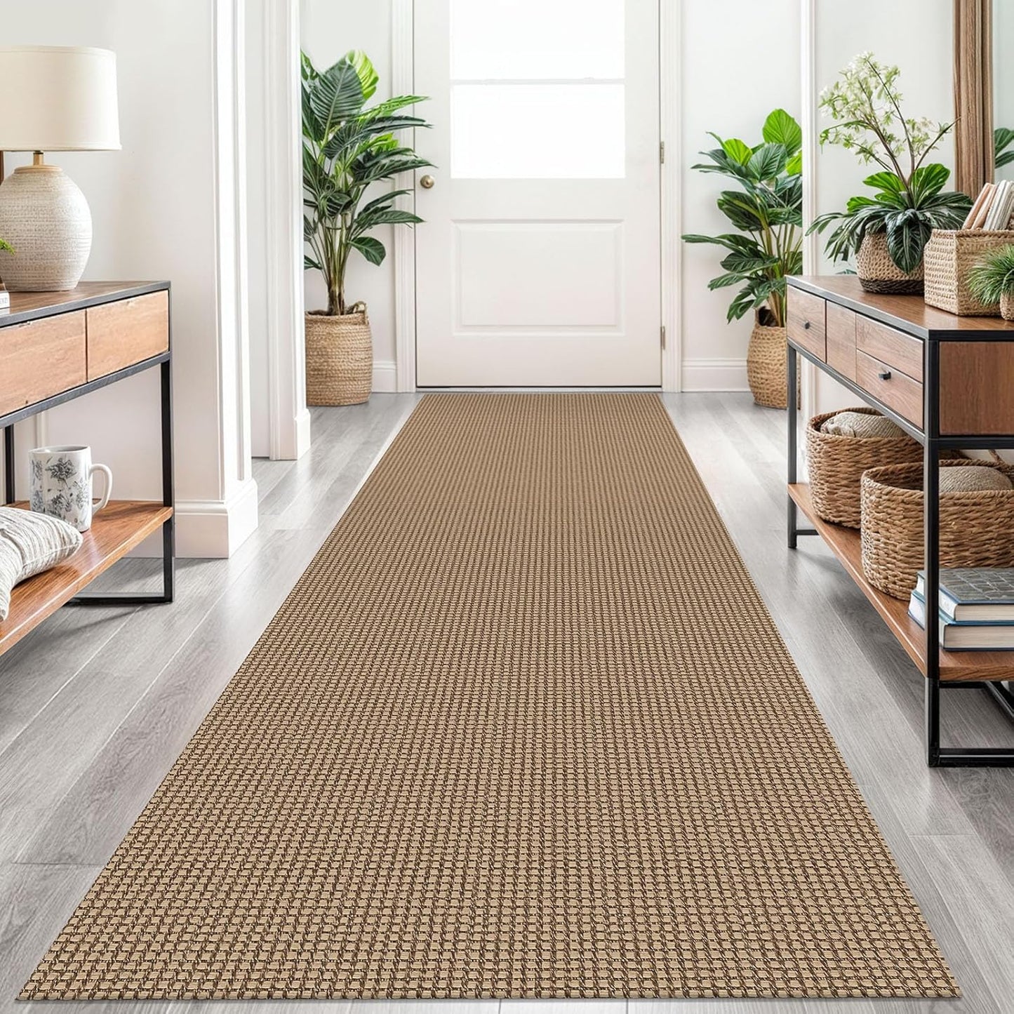 Braided Runner Rug 2.6x10 Ft Washable Non Slip Indoor Rug