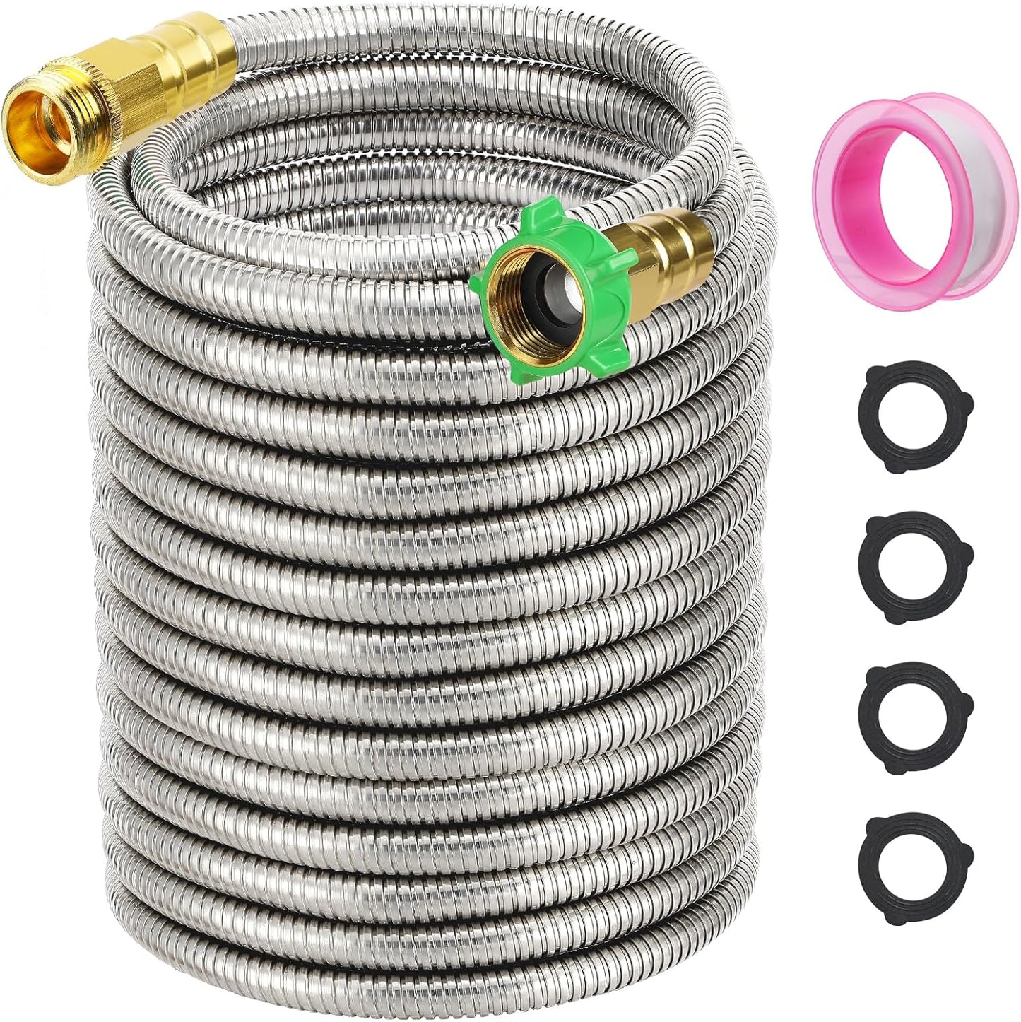 Durable 50ft Garden Hose with Male to Female Connectors