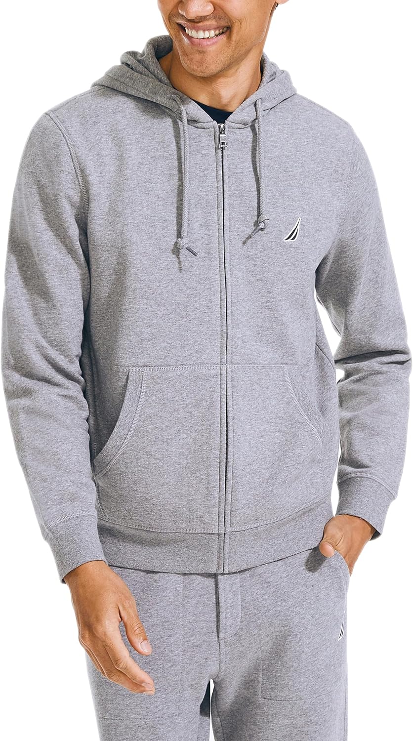 Nautica Anchor Fleece Hoodie - Cozy Full-Zip Warmth