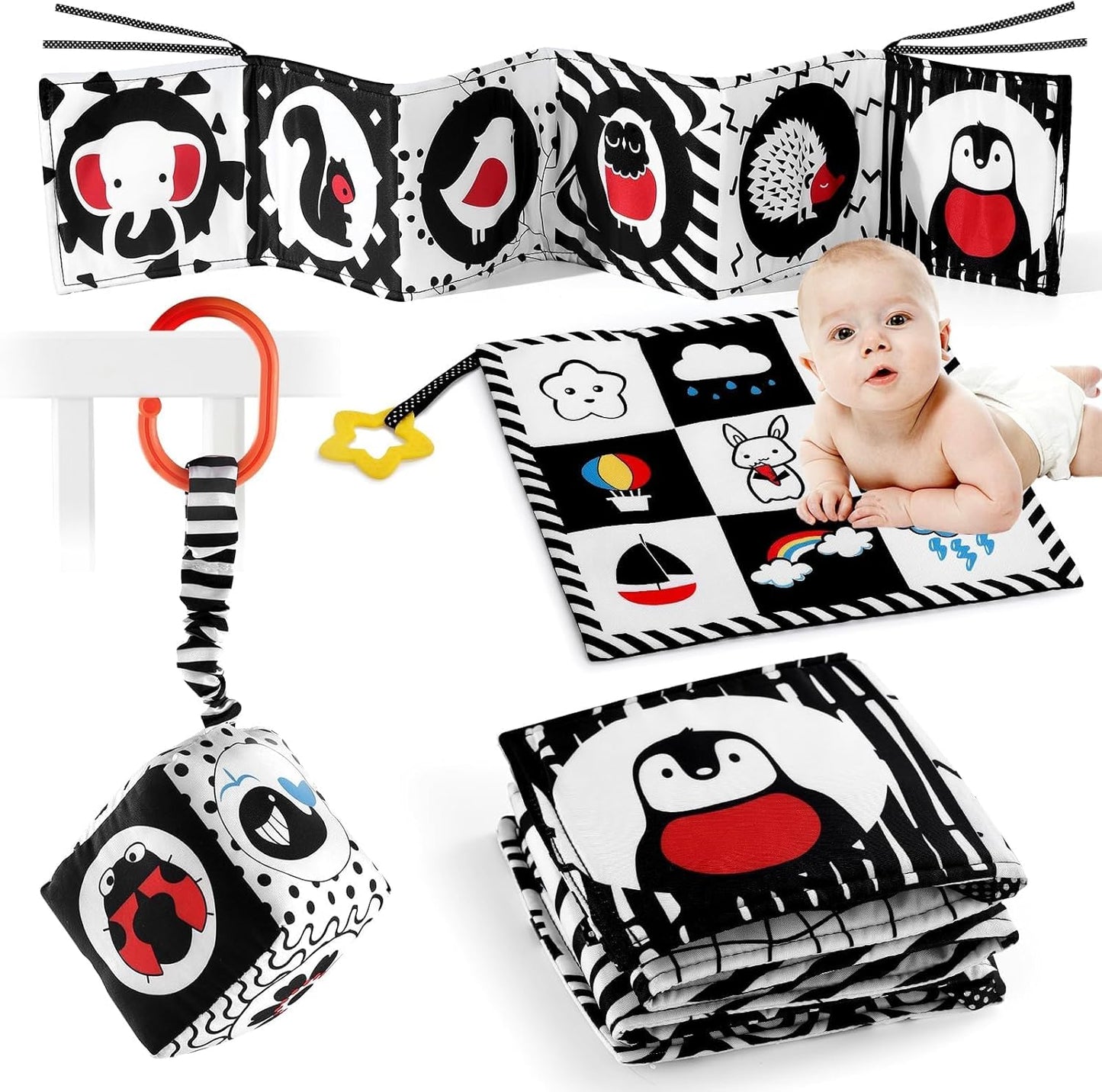High Contrast Baby Sensory Toys Set