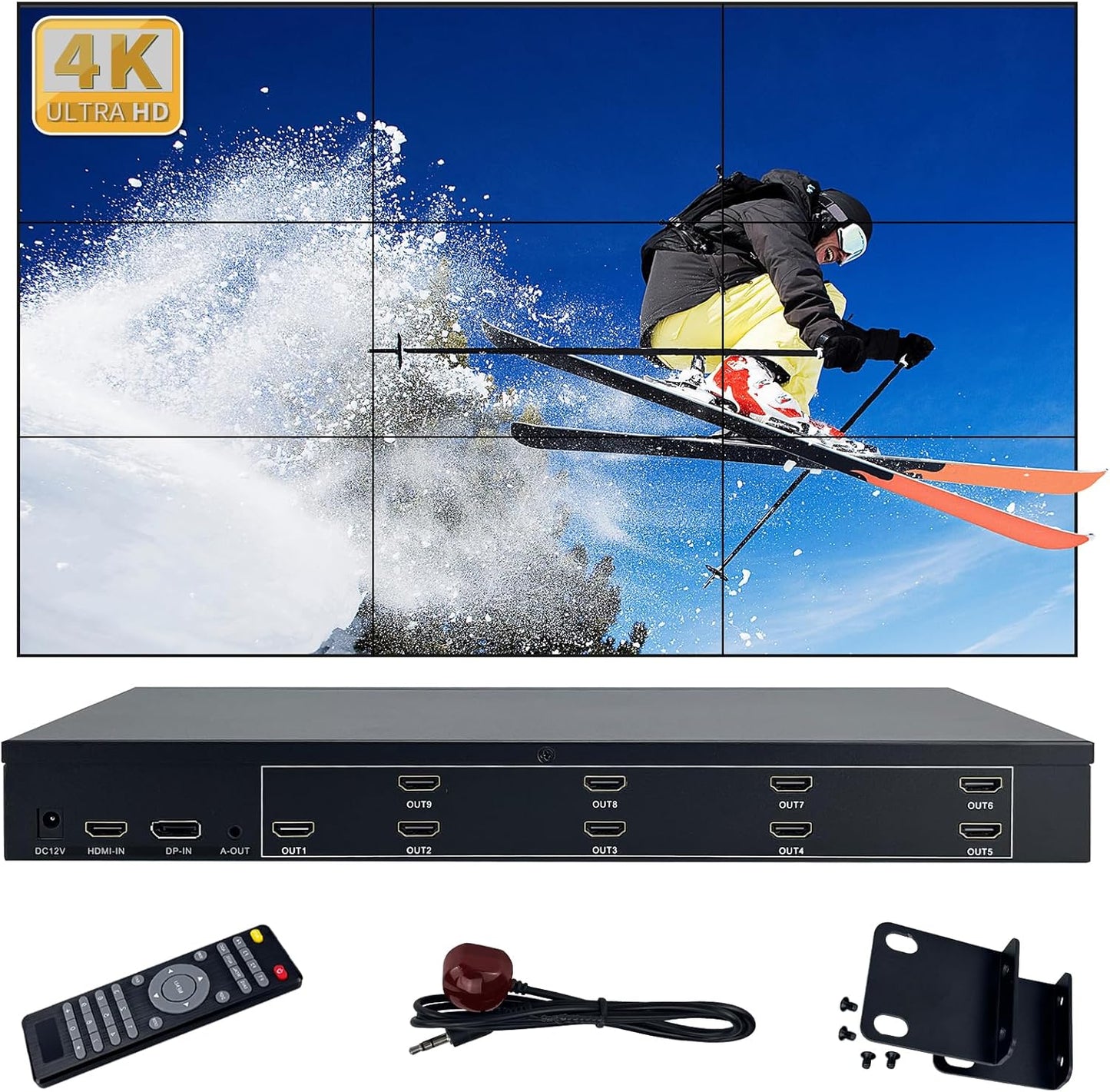 ICUIXIAN 3x3 Video Wall Controller for Stunning Displays