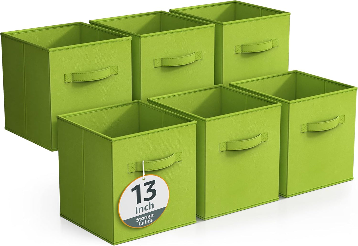 Sorbus Fabric Storage Cubes - 6 Foldable Bins for Organizing